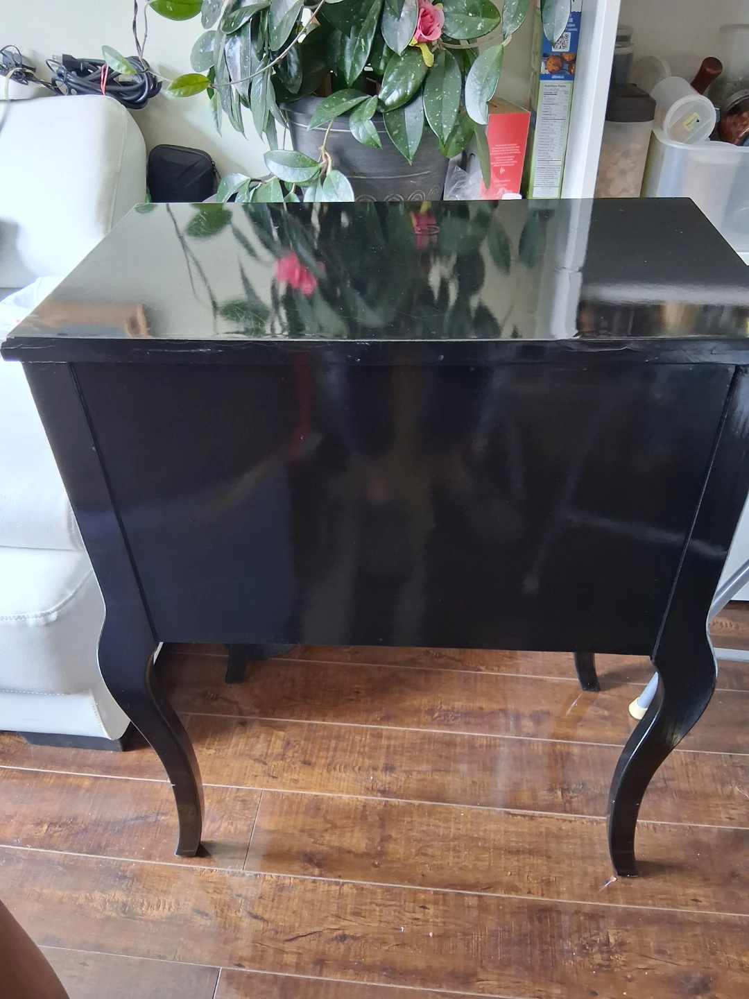 Black accent table with drawers excellent condition - photo 3