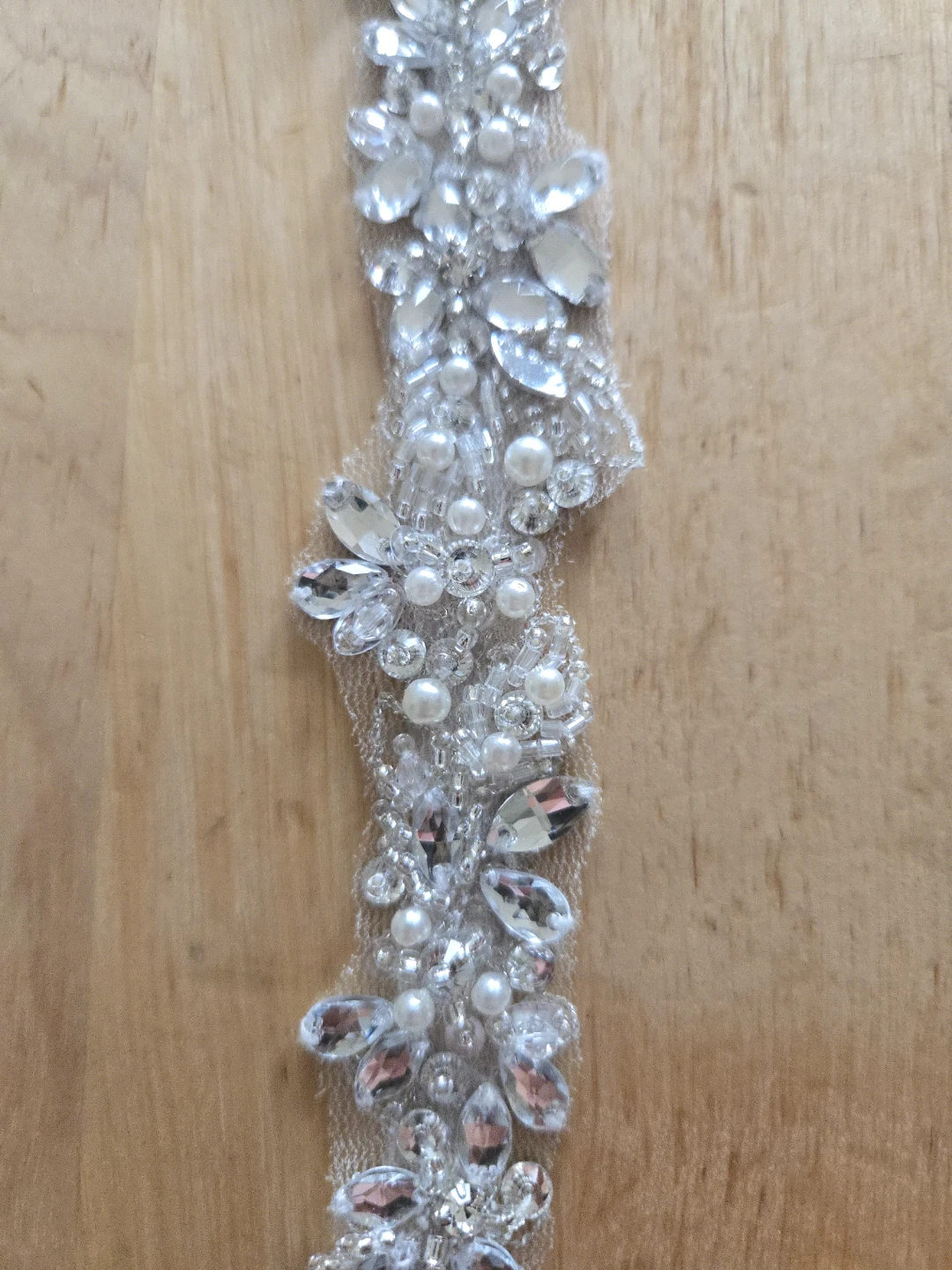 Ivory Beaded Flower Belt - photo 2