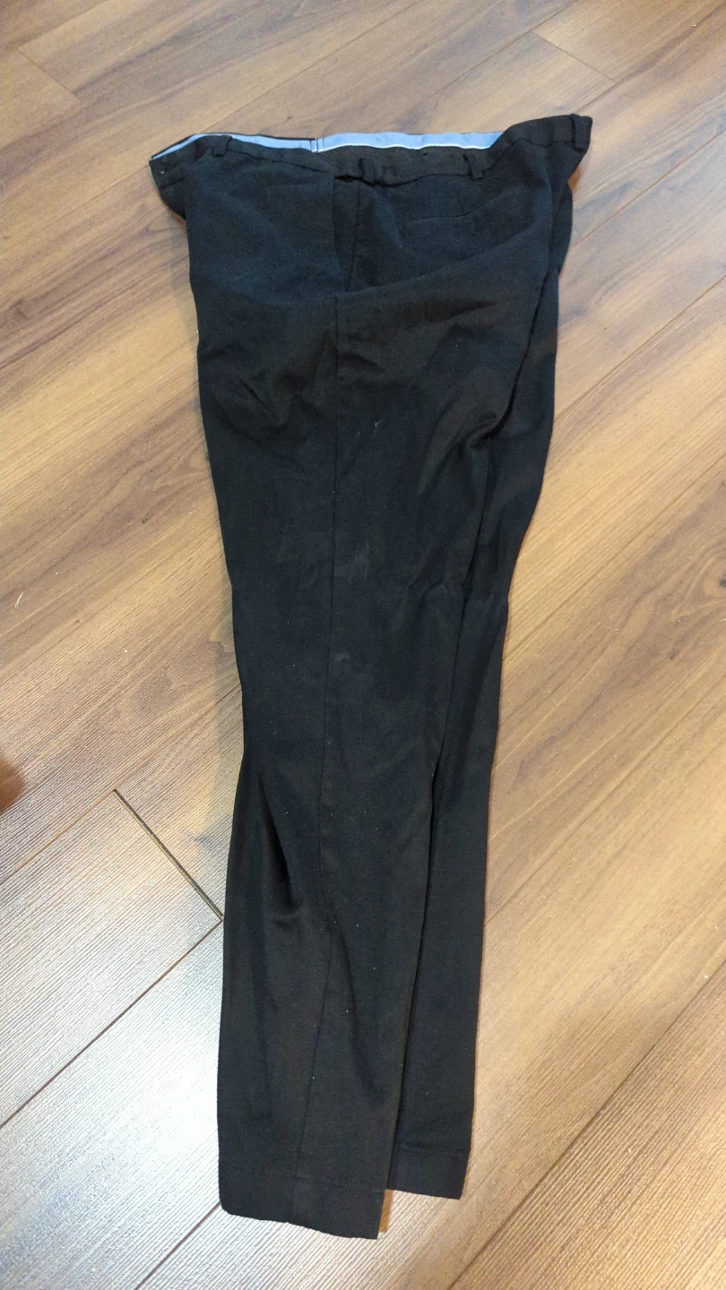 Men's Black Cotton Pants - 38x32