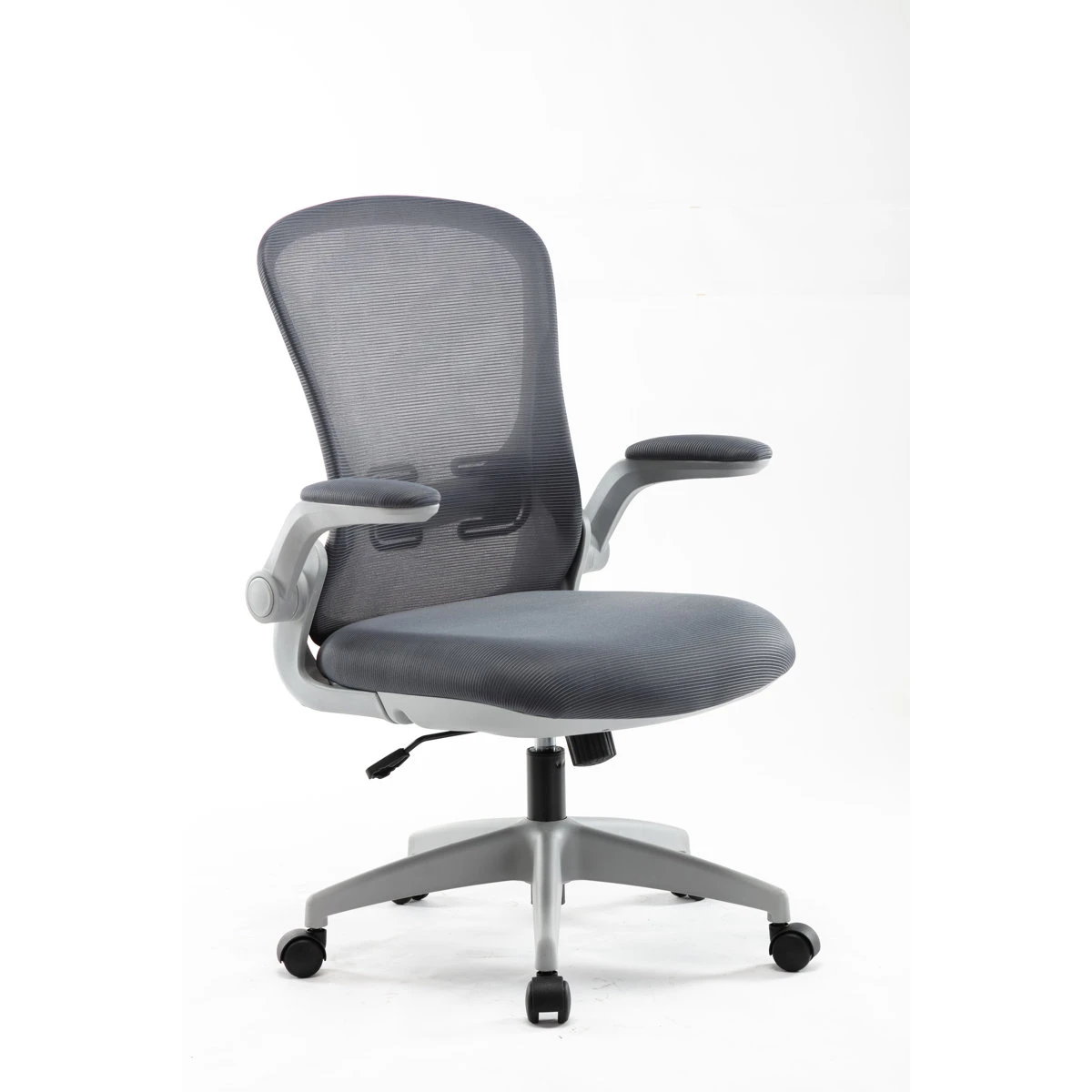 Grey Mesh Office Chair with Flip-Up Arms - photo 5