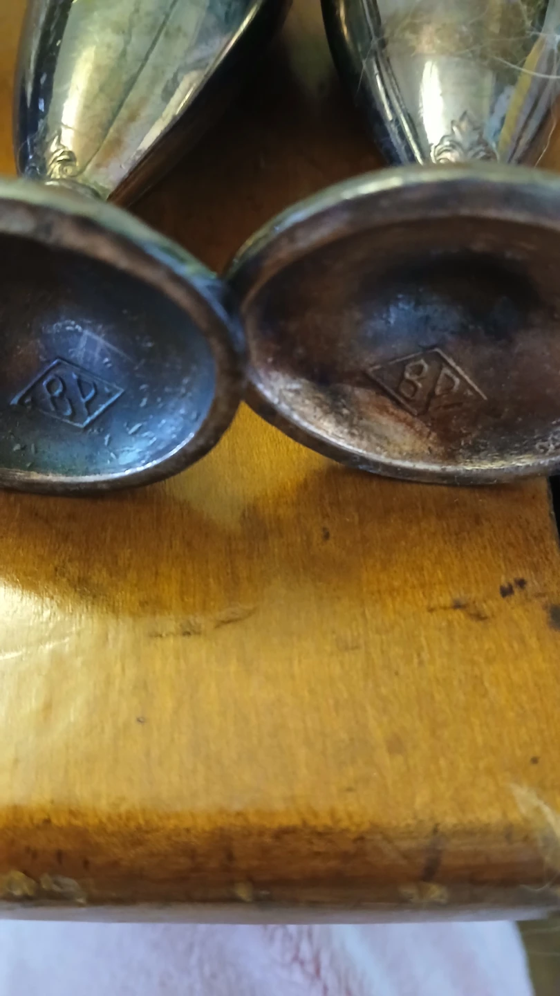 Vintage Silver-Plated Salt and Pepper Shakers with Tray - photo 3