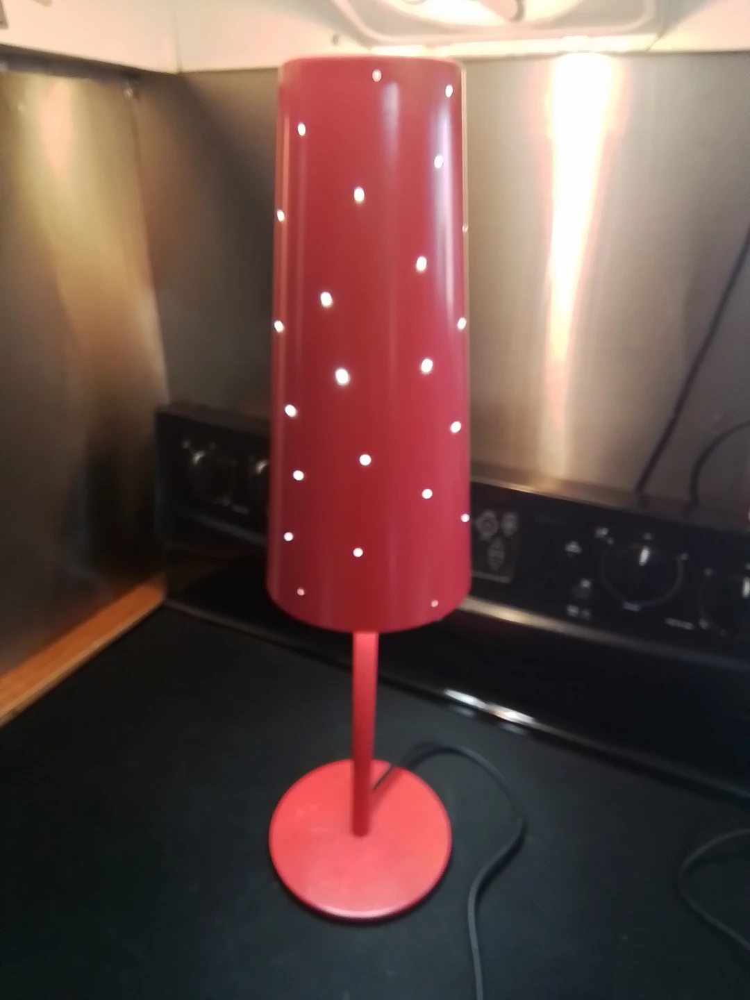 Vintage IKEA "Tallvik" Metal Table Lamp (Red) - photo 3