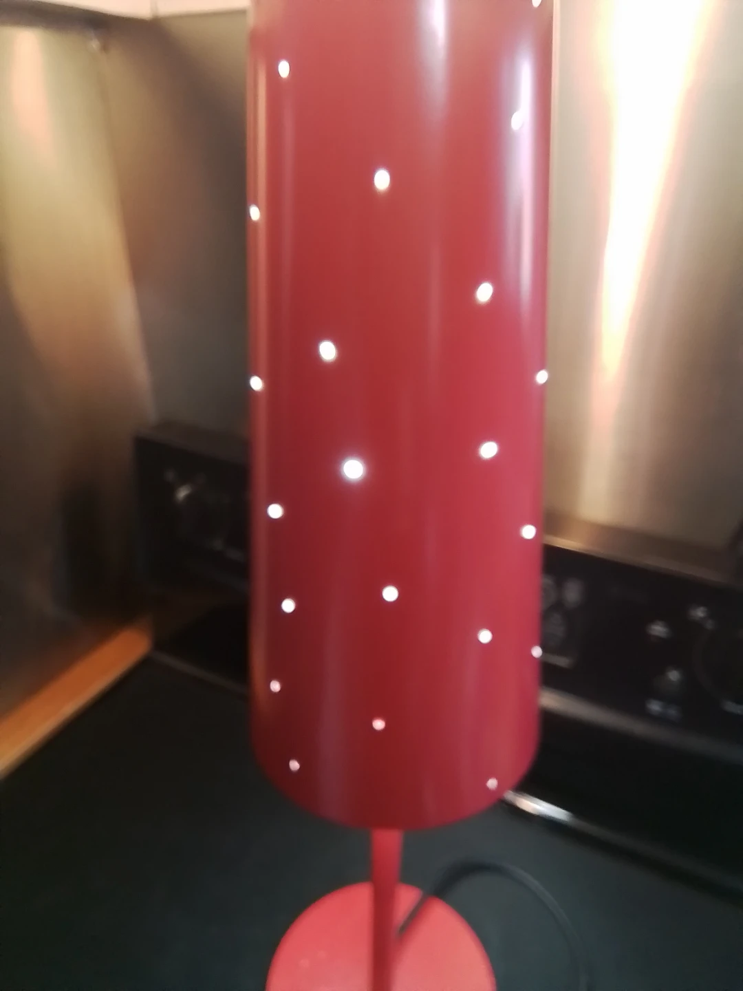 Vintage IKEA "Tallvik" Metal Table Lamp (Red) - photo 4