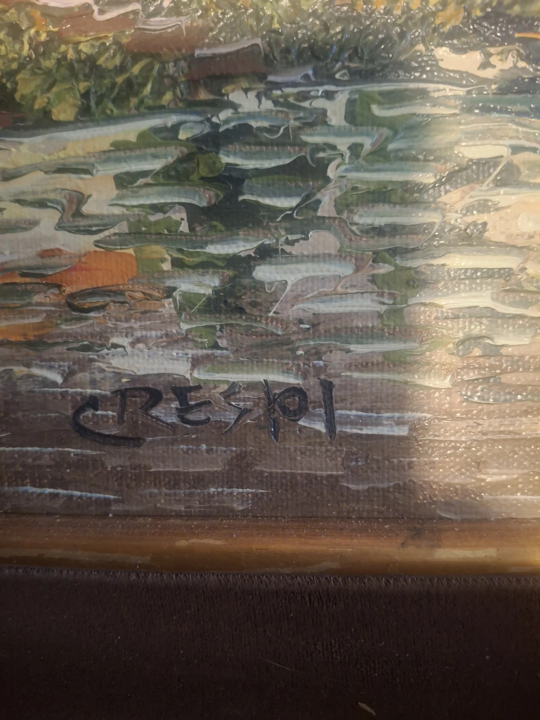Crespi Oil Painting - Boats and Houses - photo 5
