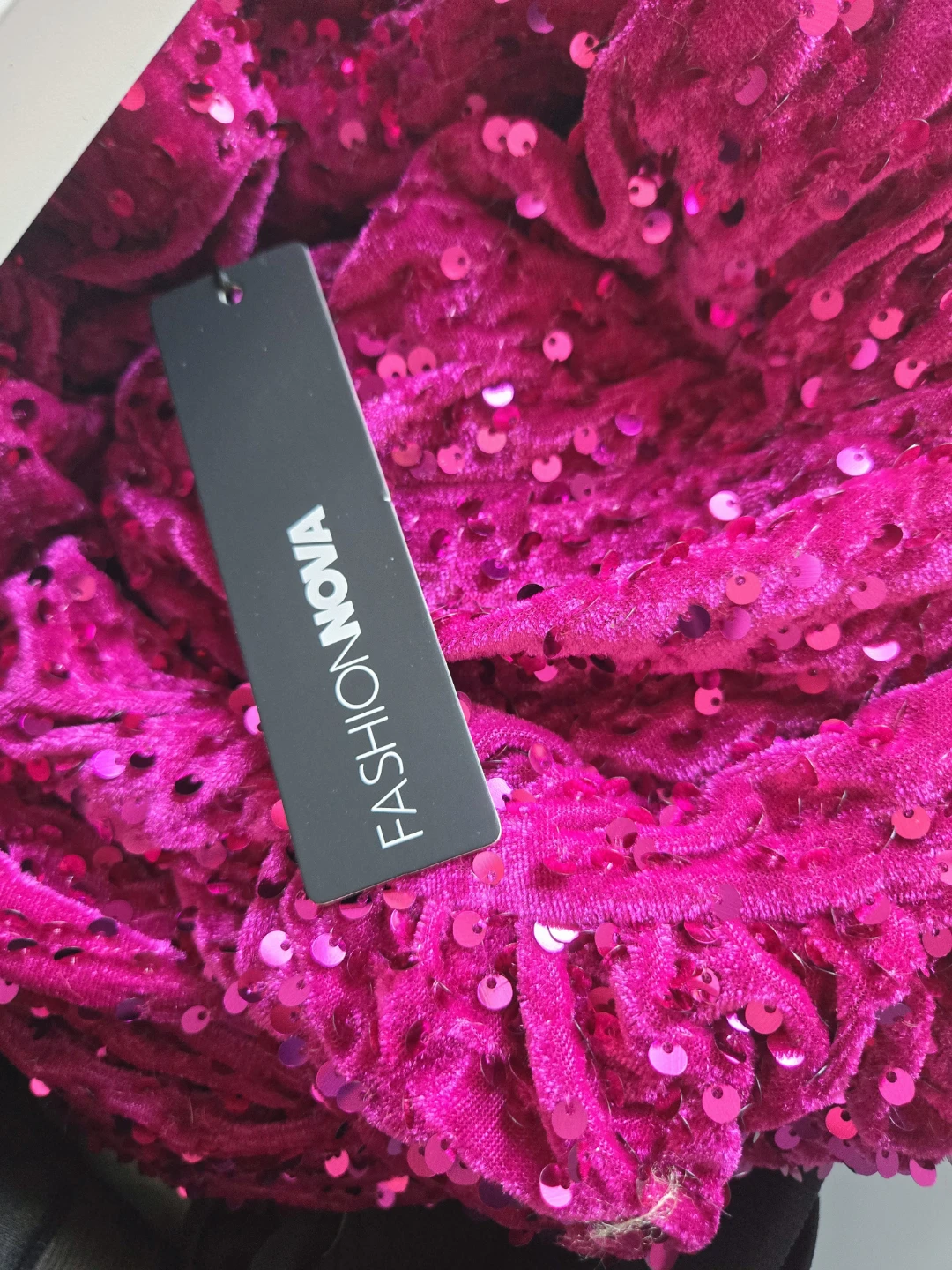Fashion Nova Gems Sequin Maxi Formal Dress - Magenta - Size 3X - photo 4