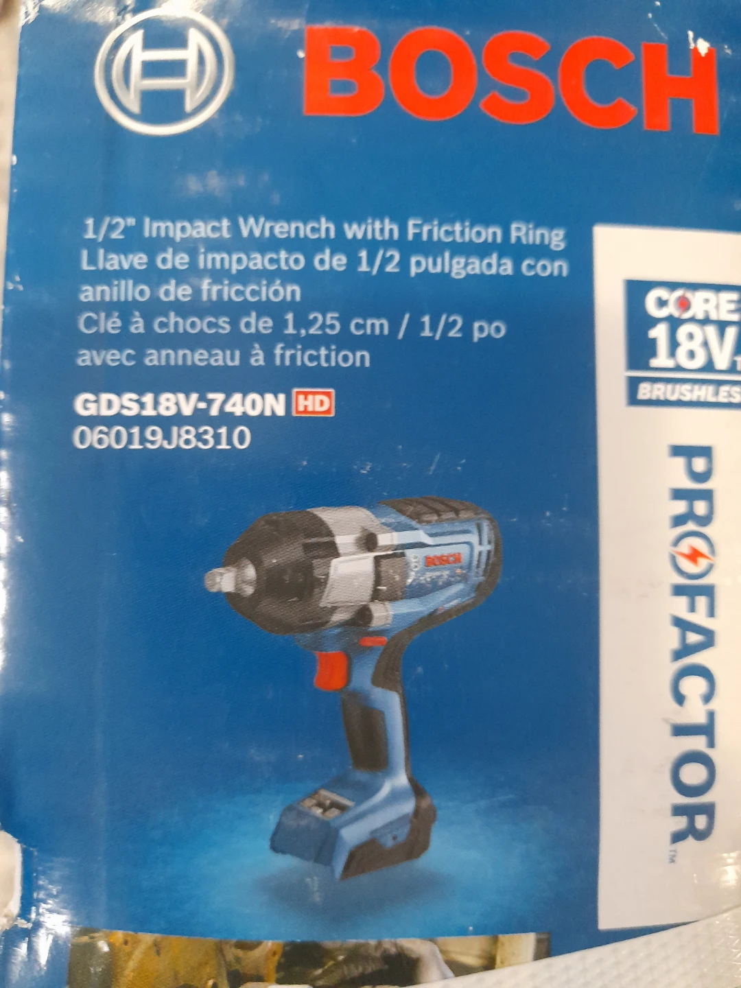 Bosch 1/2" Impact Wrench GDS18V-740N HD - photo 2