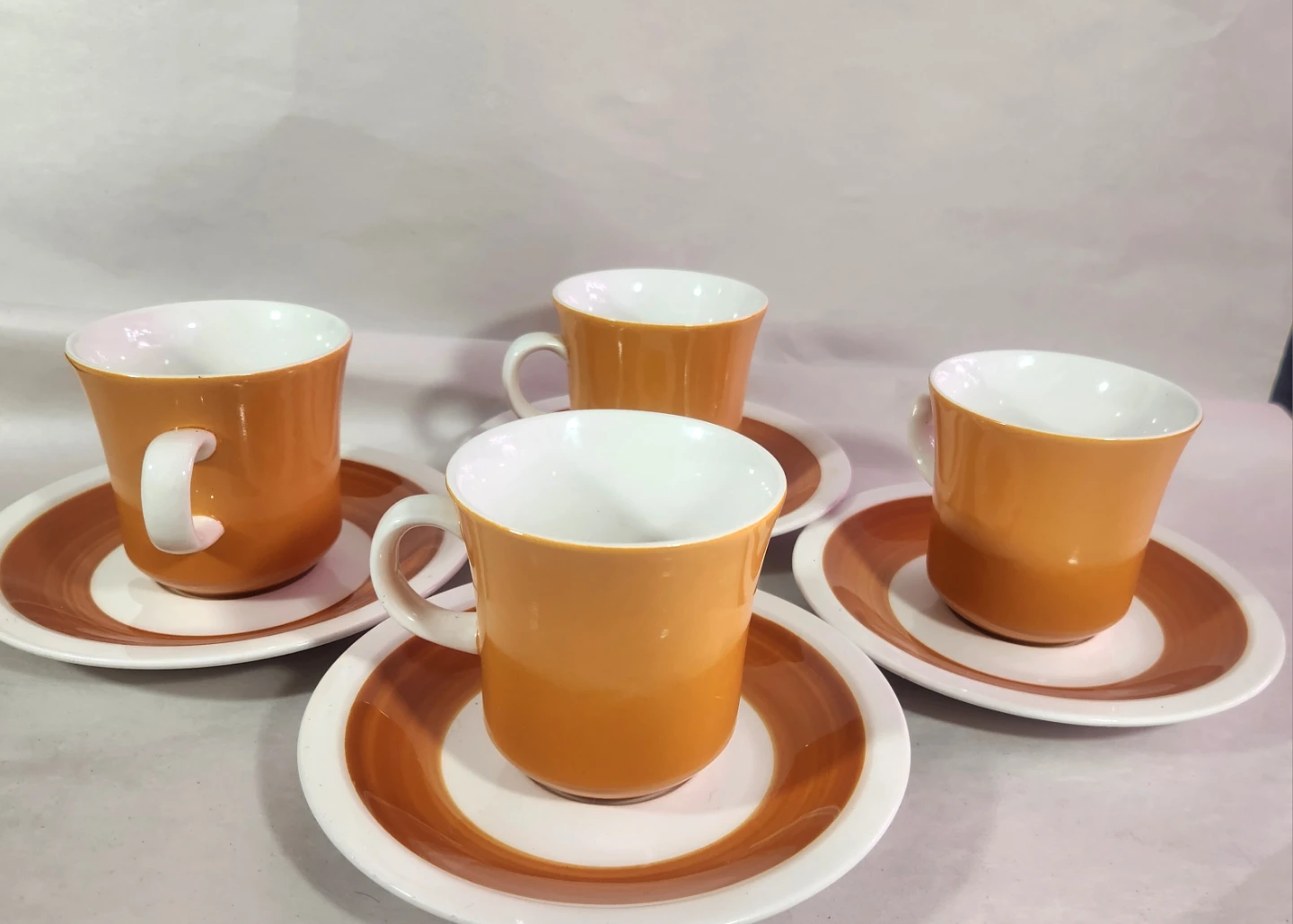 MCM 4 Mikasa Cup & Saucers - Dewdrop