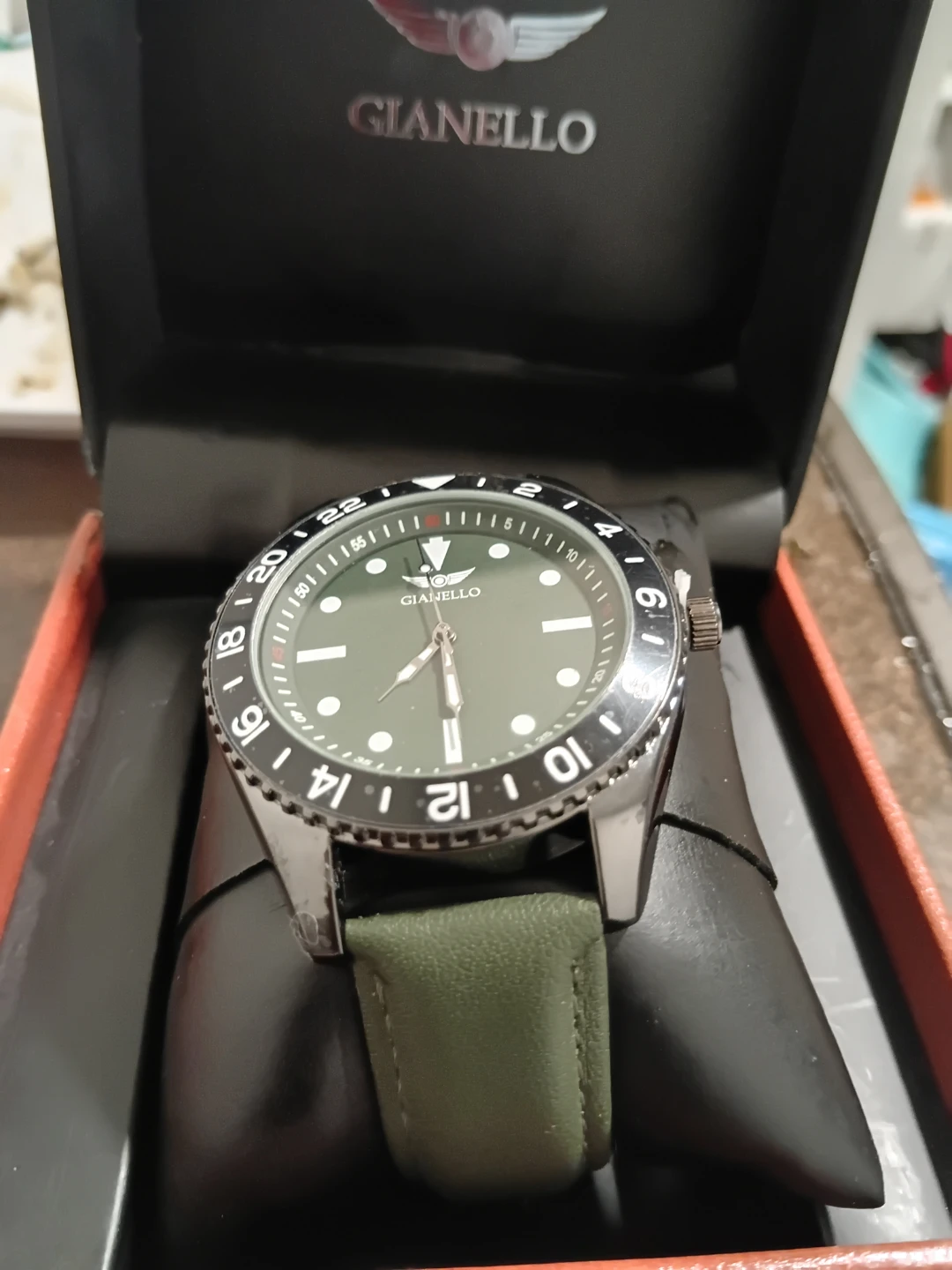 Gianello Watch with Green Strap