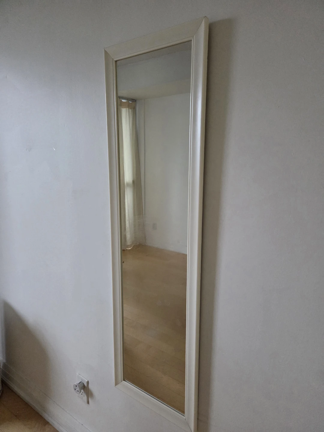 Tall White Framed Mirror