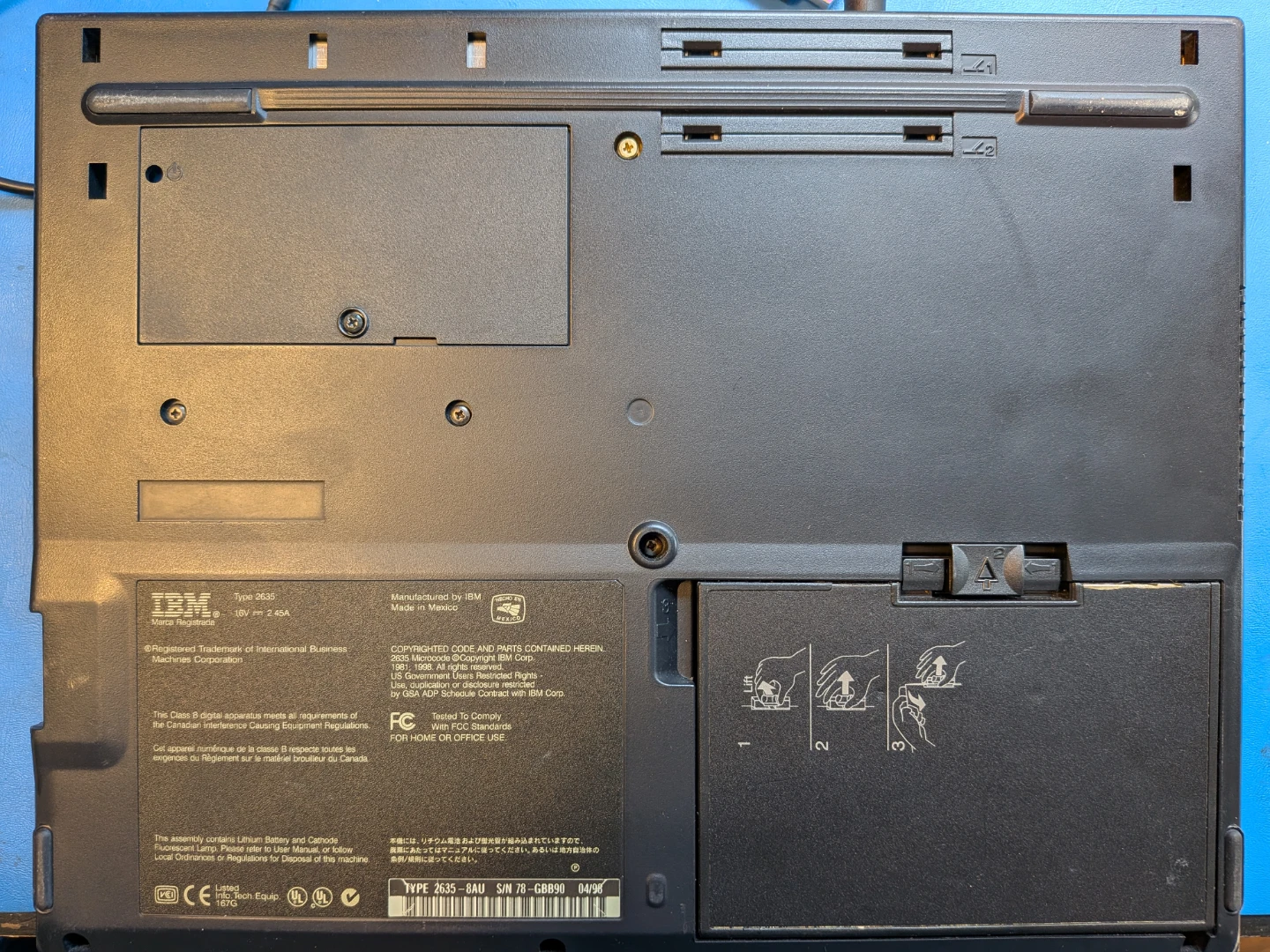 Classic IBM ThinkPad 380XD, Windows 95, Floppy, CDROM - photo 3