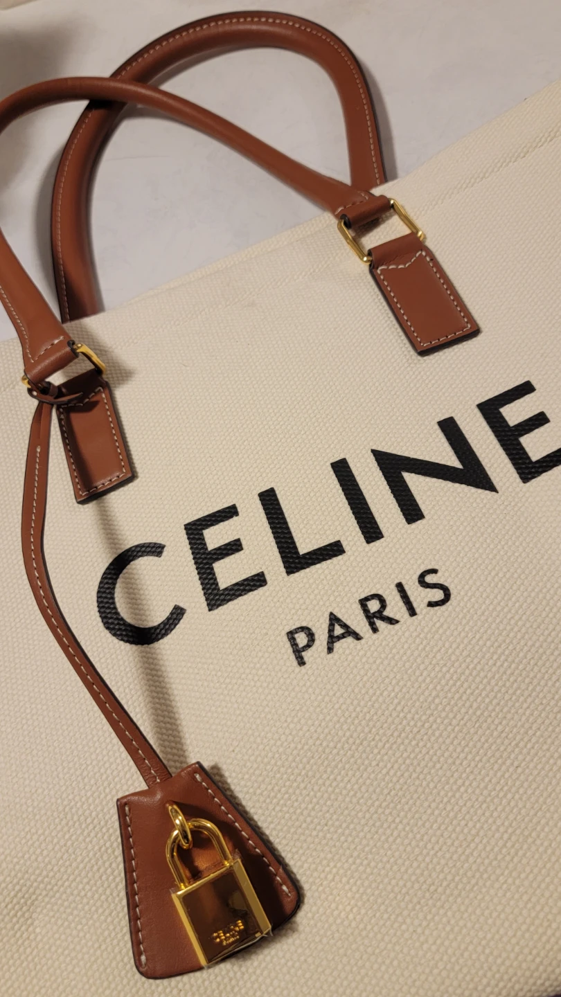 Celine Paris Tote Bag with padlock charm
