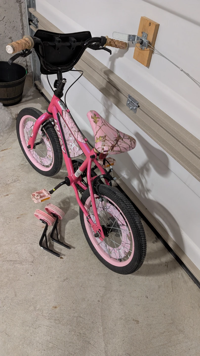 Pink Huffy Kids Bike with Training Wheels - photo 3