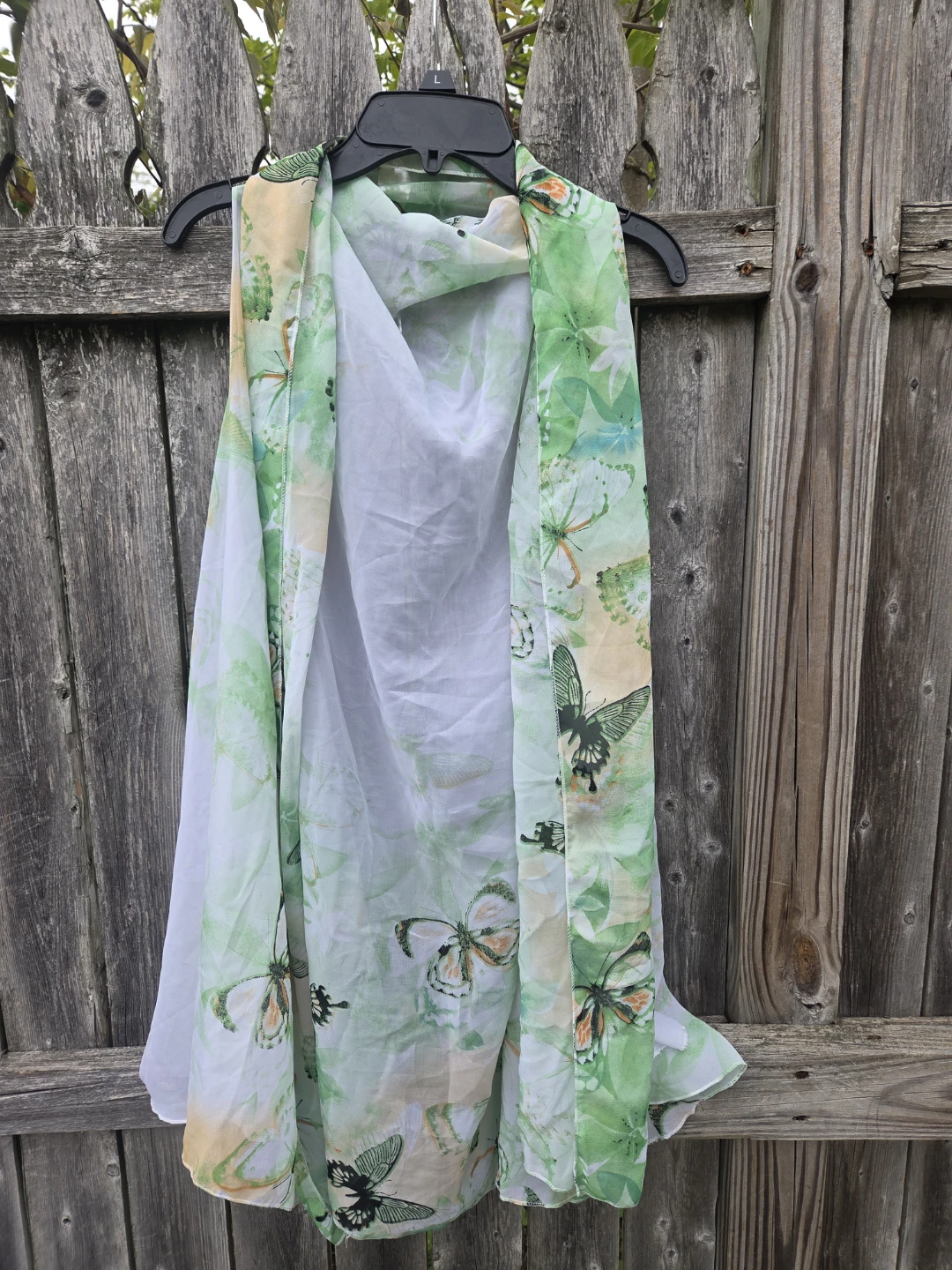 Butterfly Print Sheer vest