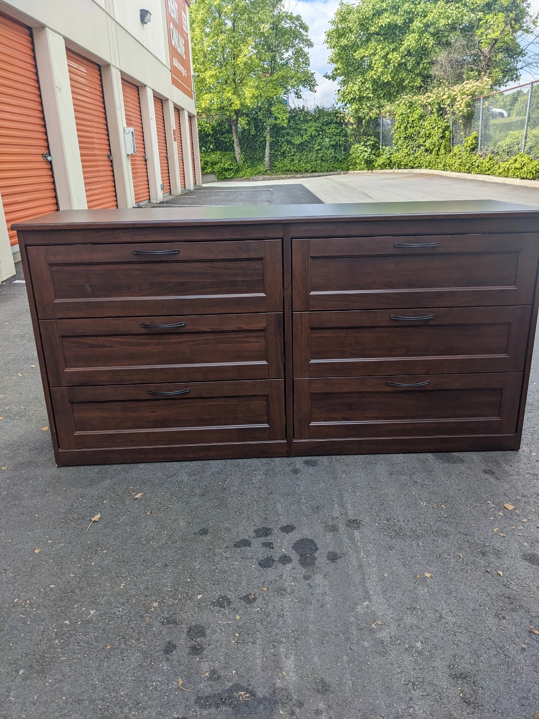 Dark Brown Double Dresser