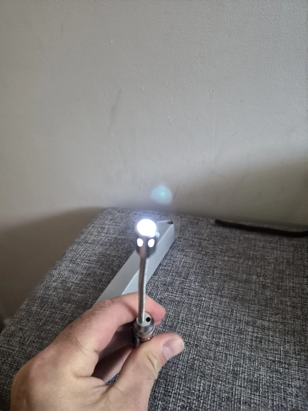 Gooseneck LED Flashlight with Laser Pointer - photo 2