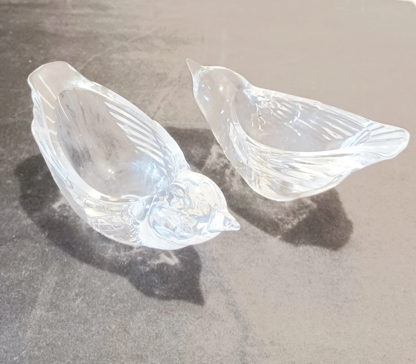 Vtg Authentic Cristal D'Arques Bird Figurine Candle Holders