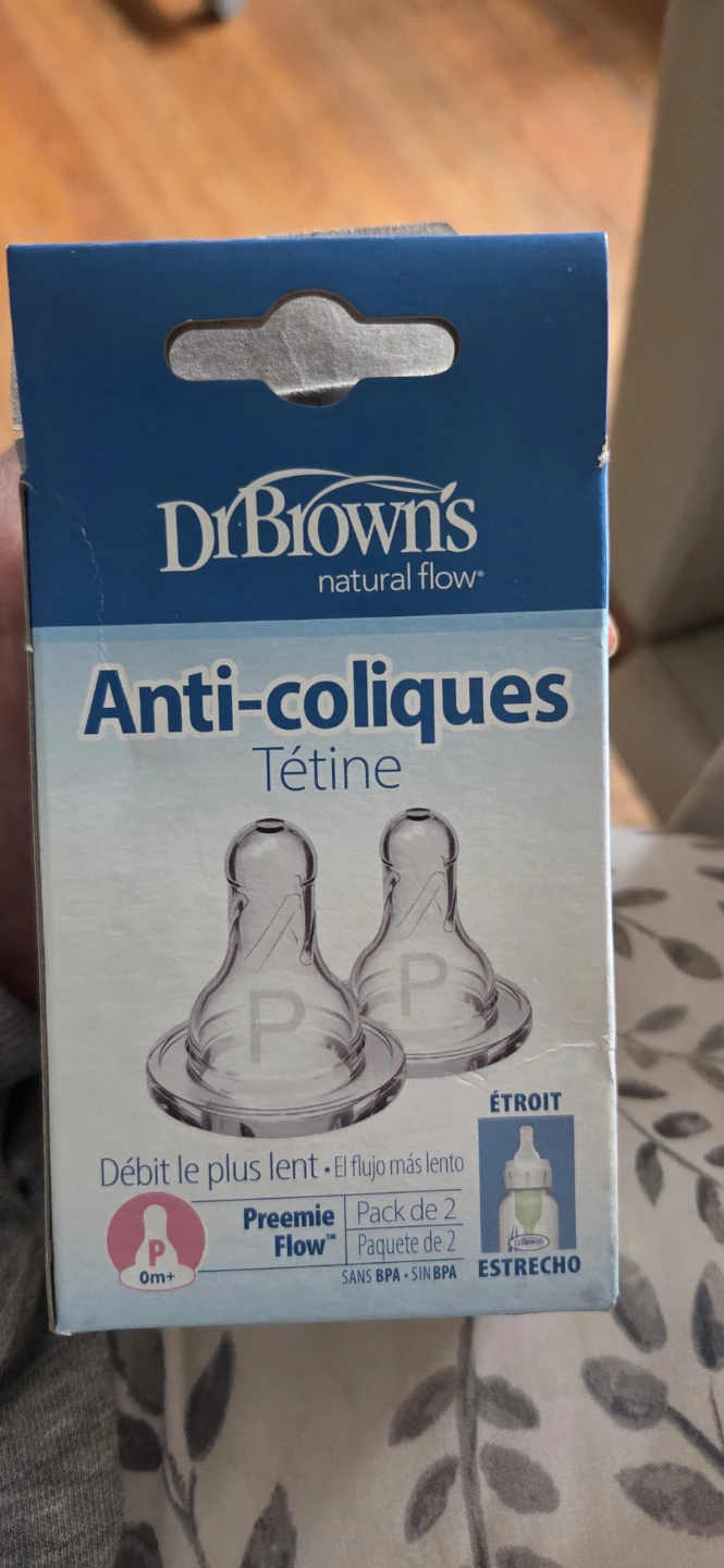 Dr. Brown's Natural Flow Anti-Colic Preemie Nipples (2-Pack)