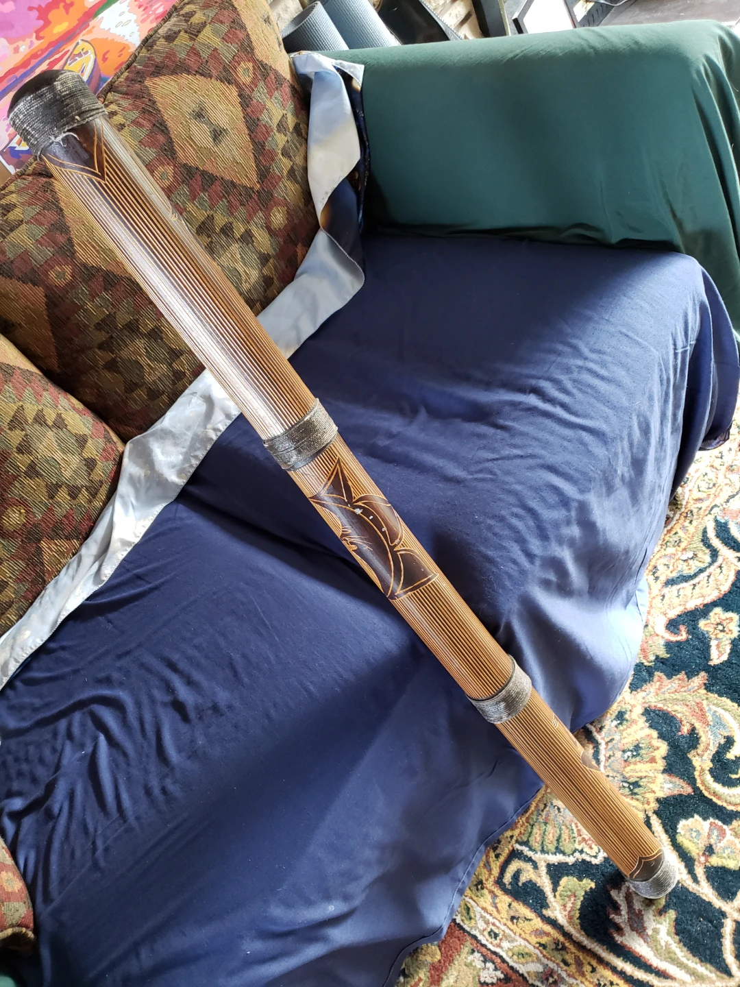 Hand-carved Bamboo Didgeridoo