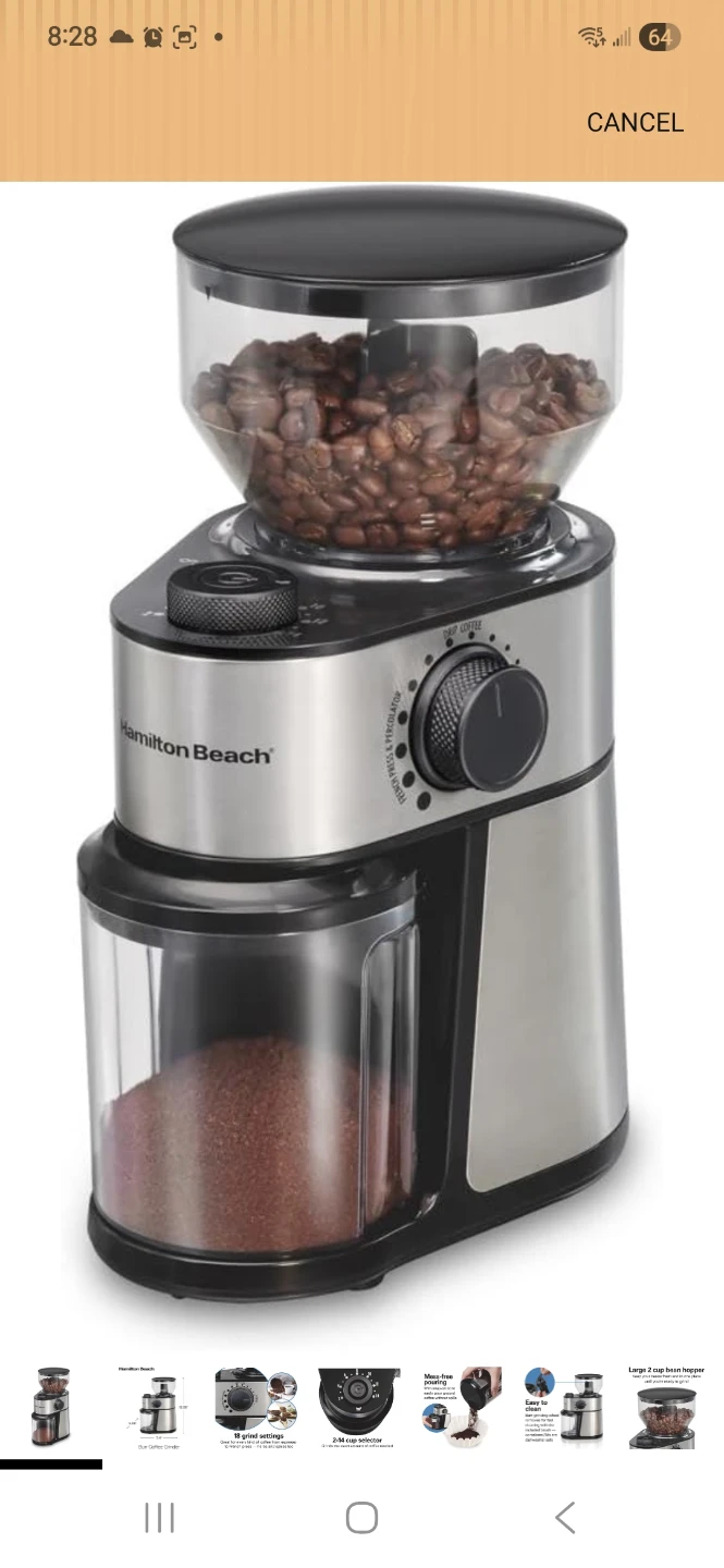 Hamilton Beach Burr Coffee Grinder - photo 2