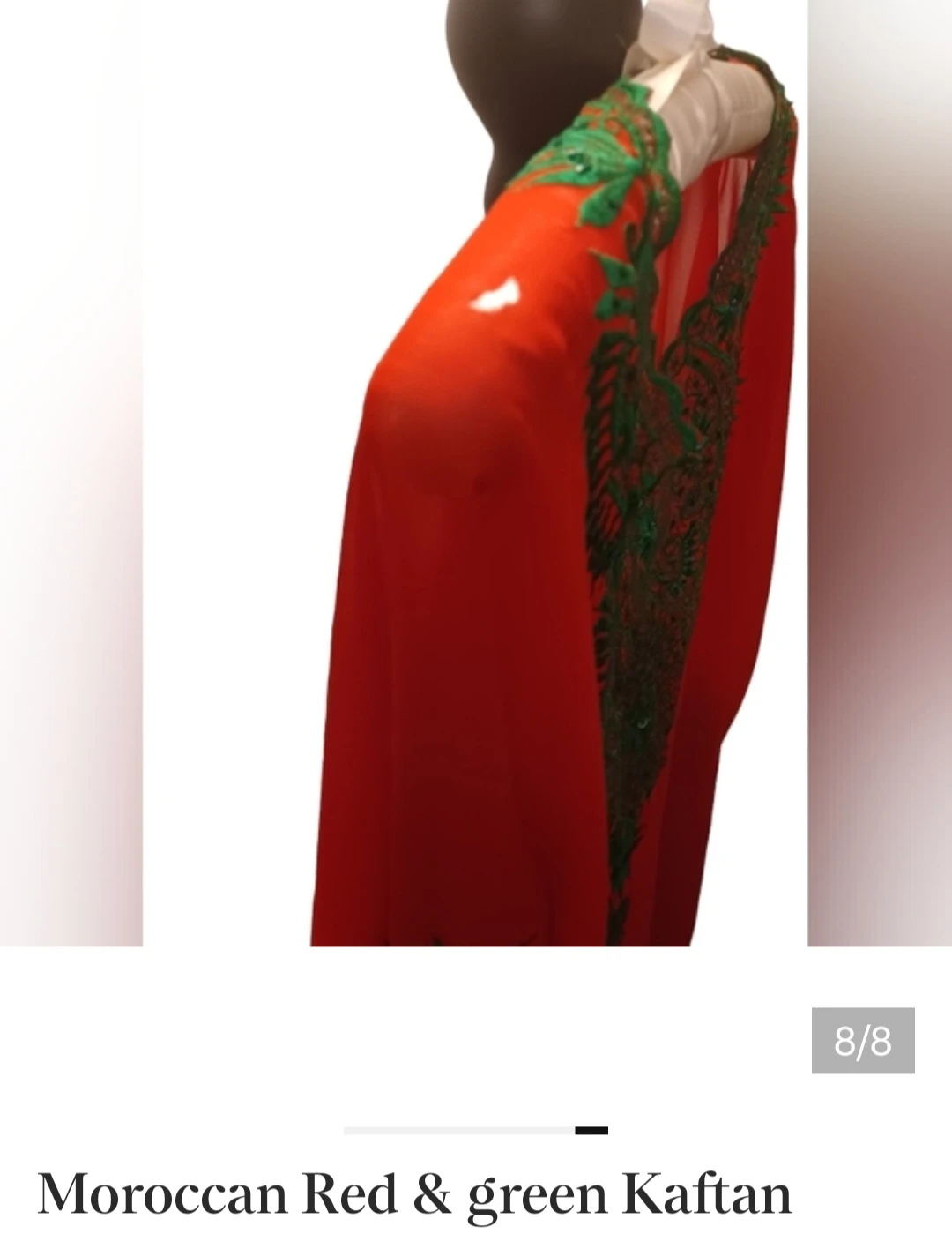 Moroccan Red & Green Kaftan - photo 2