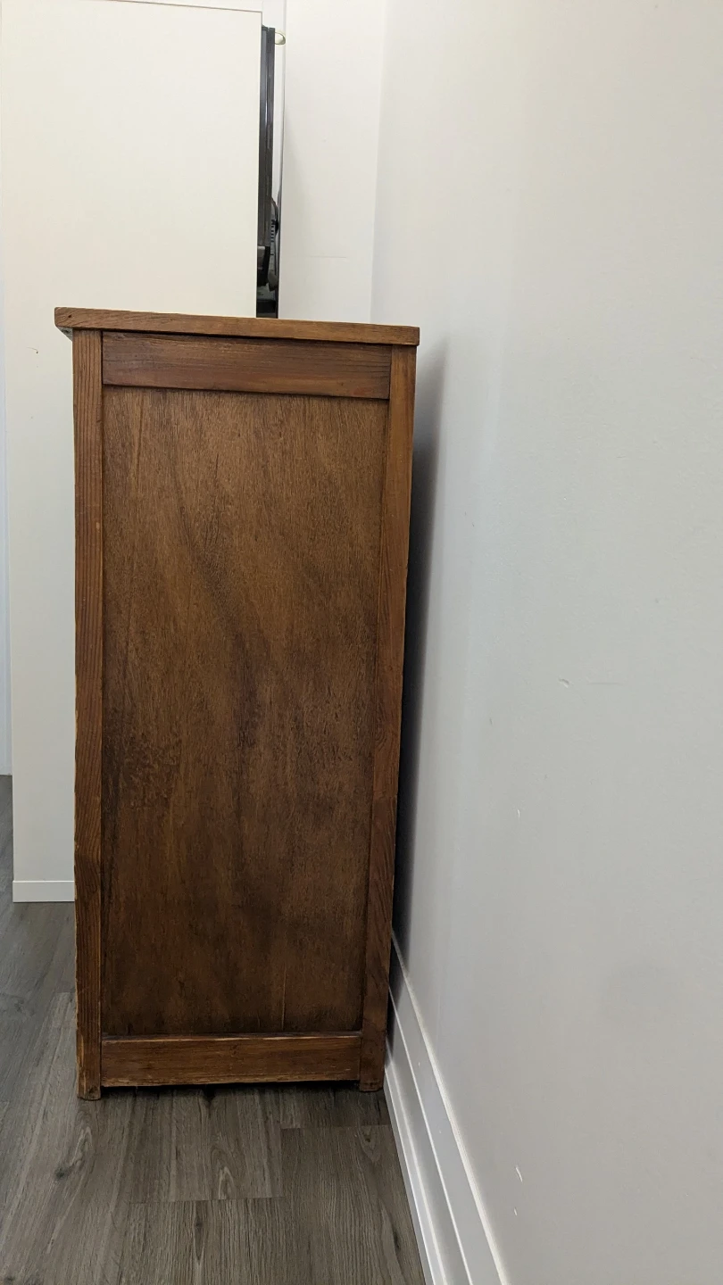 Vintage Wooden Cabinet with Drawer - photo 2