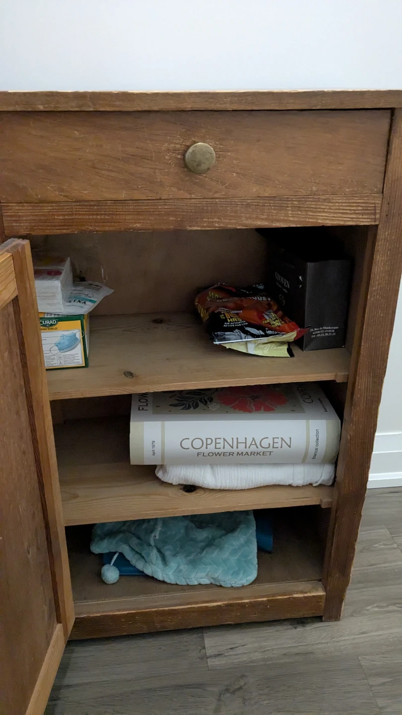 Vintage Wooden Cabinet with Drawer - photo 3