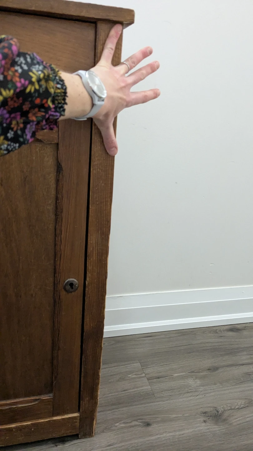 Vintage Wooden Cabinet with Drawer - photo 5