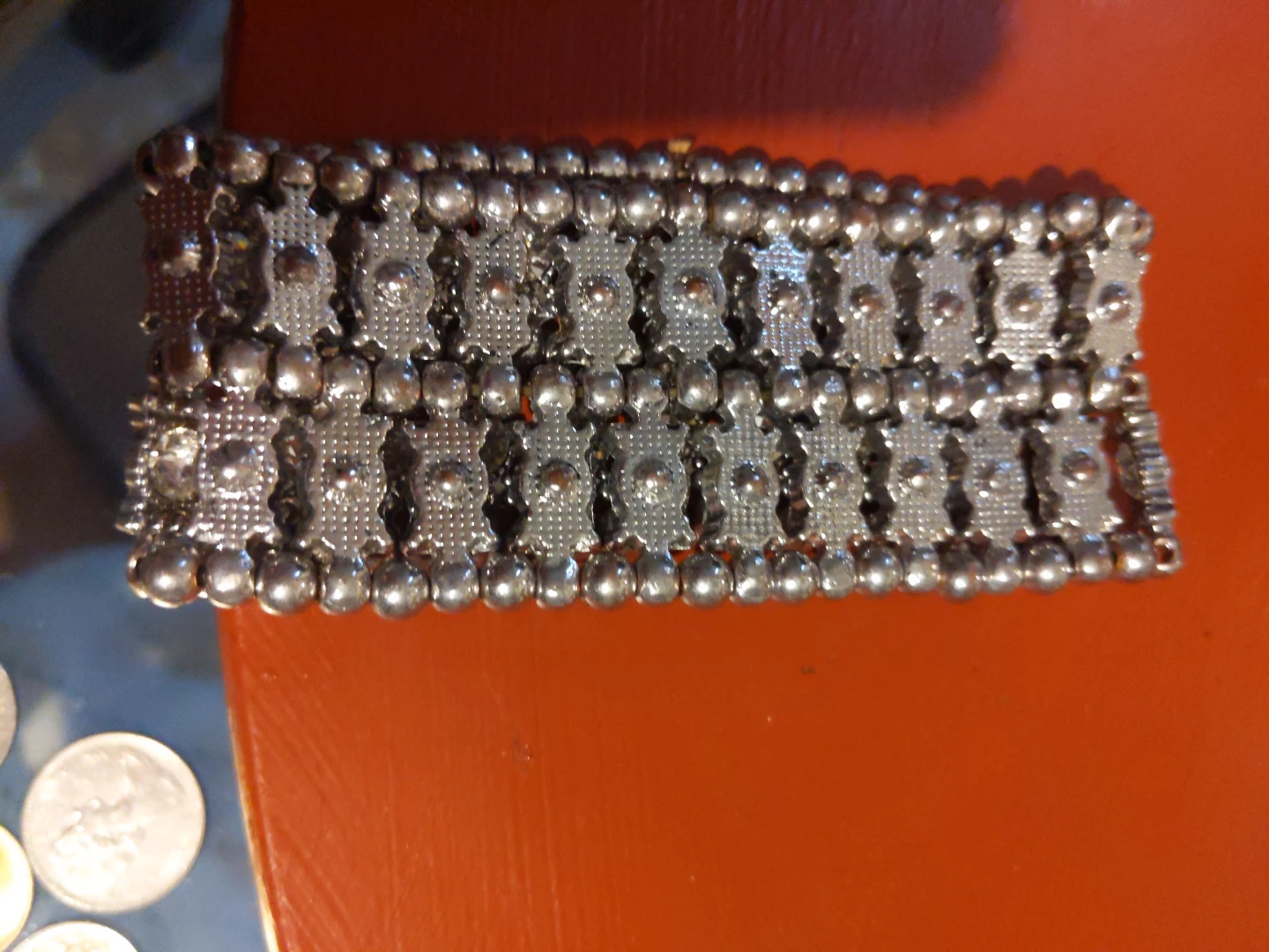 Silver-tone Bracelet with Rhinestones - photo 2