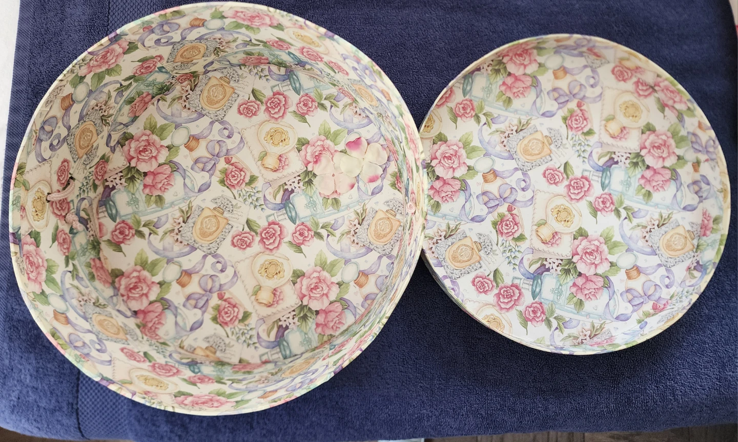 Vintage Floral Hat Box - photo 2