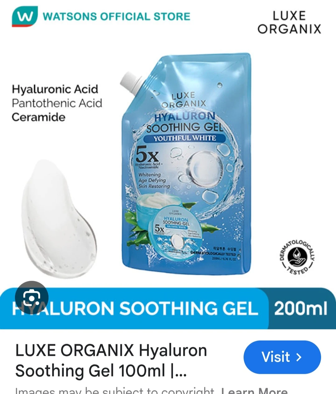 Luxe Organix Hyaluron Soothing Gel 200ml