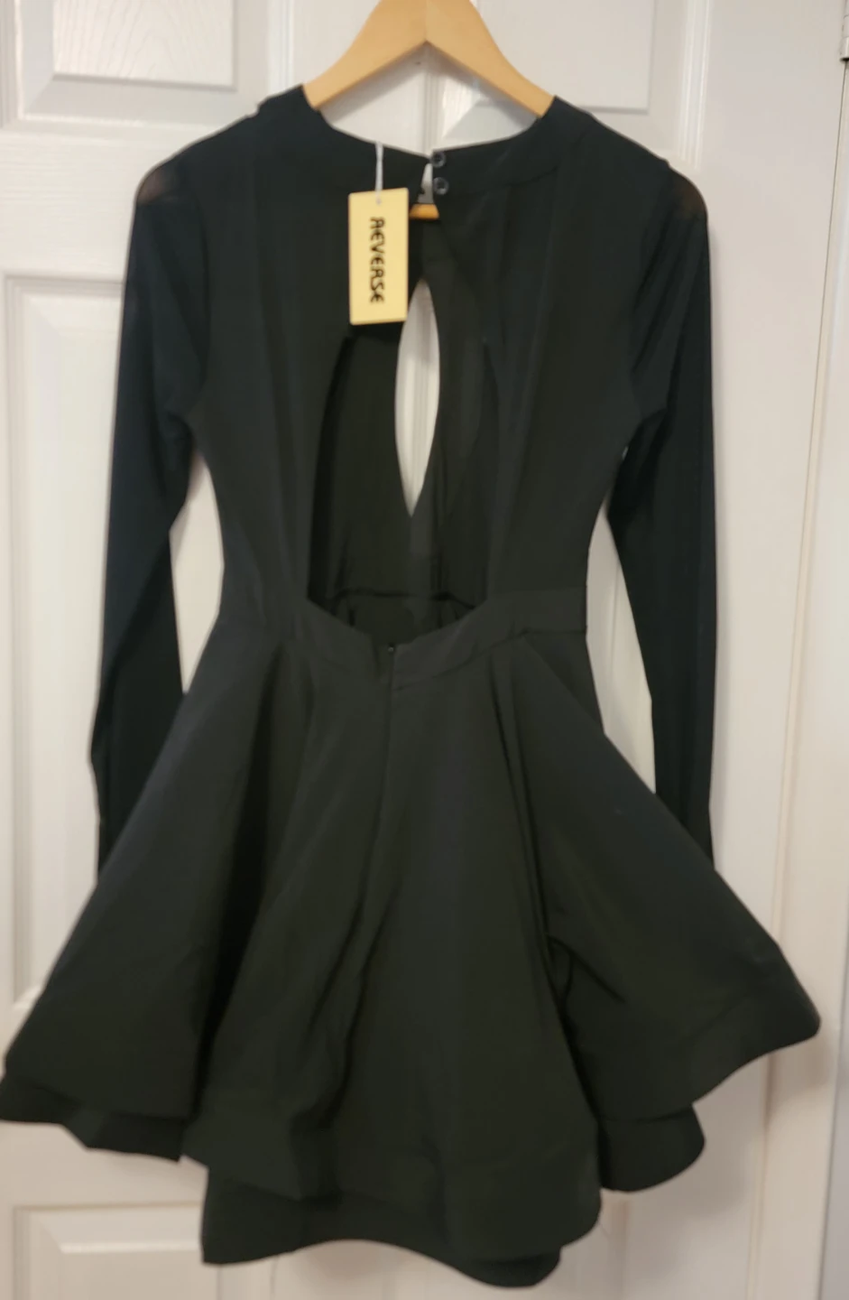 Reverse Black Dress with Cutout Detail - photo 3