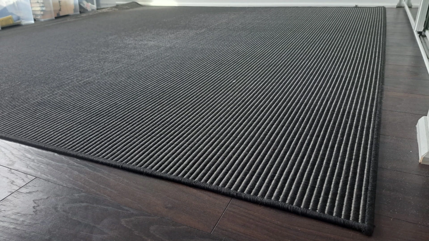 IKEA LUFTFARTYG Indoor/Outdoor Rug Black/Stripe