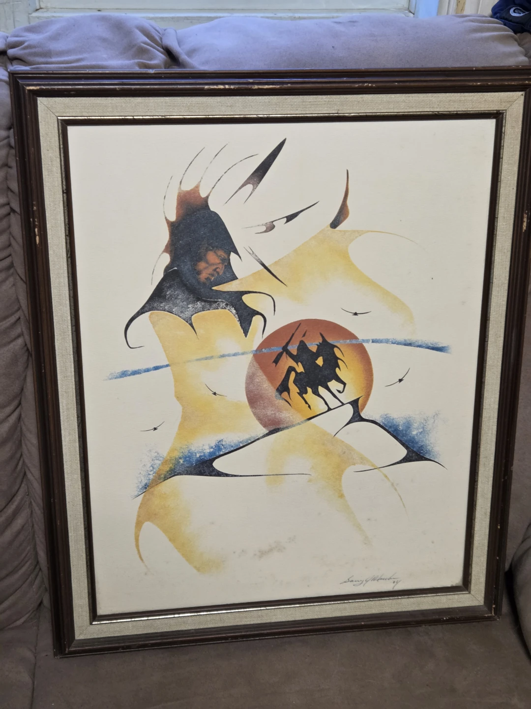 Framed Garry Meeches Indigenous Art Print - Hand-Signed & Dated