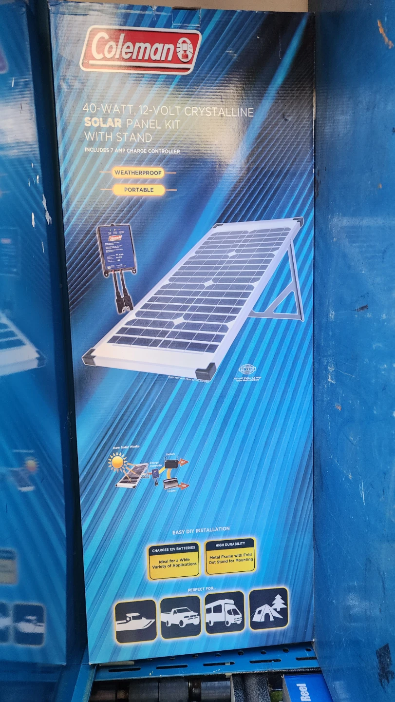 Coleman 40-Watt 12-Volt Crystalline Solar Panel Kit with Stand