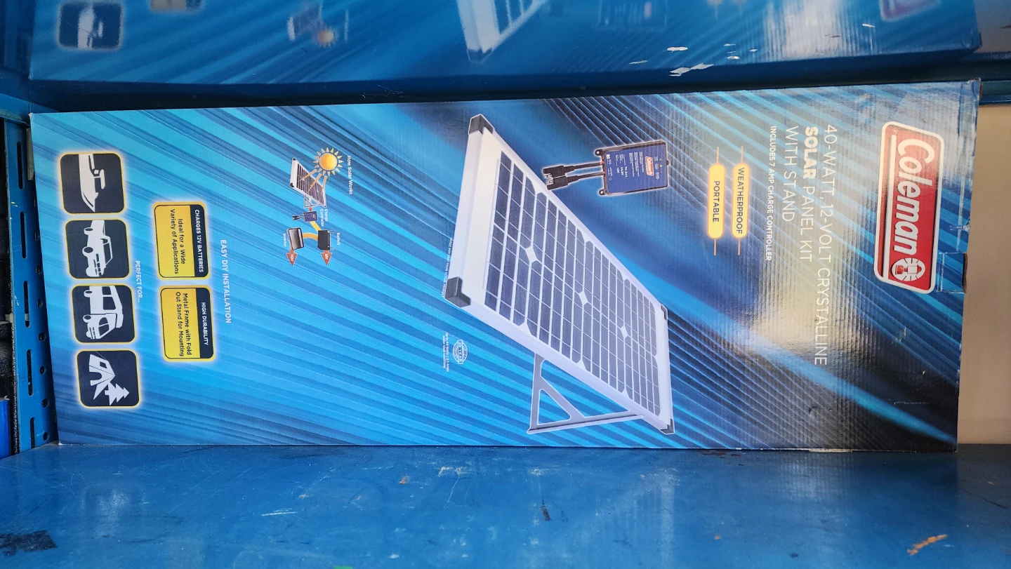 Coleman 40-Watt 12-Volt Crystalline Solar Panel Kit with Stand - photo 2