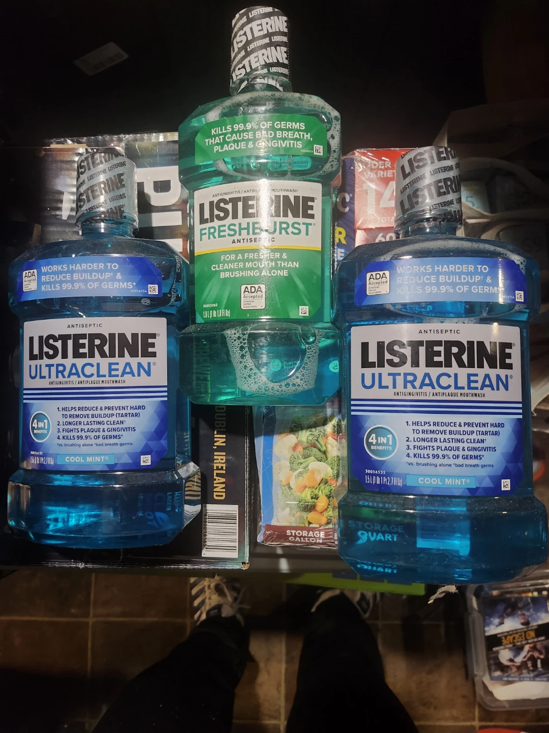 Listerine Ultraclean Cool Mint Antiseptic Mouthwash - 3 Bottles