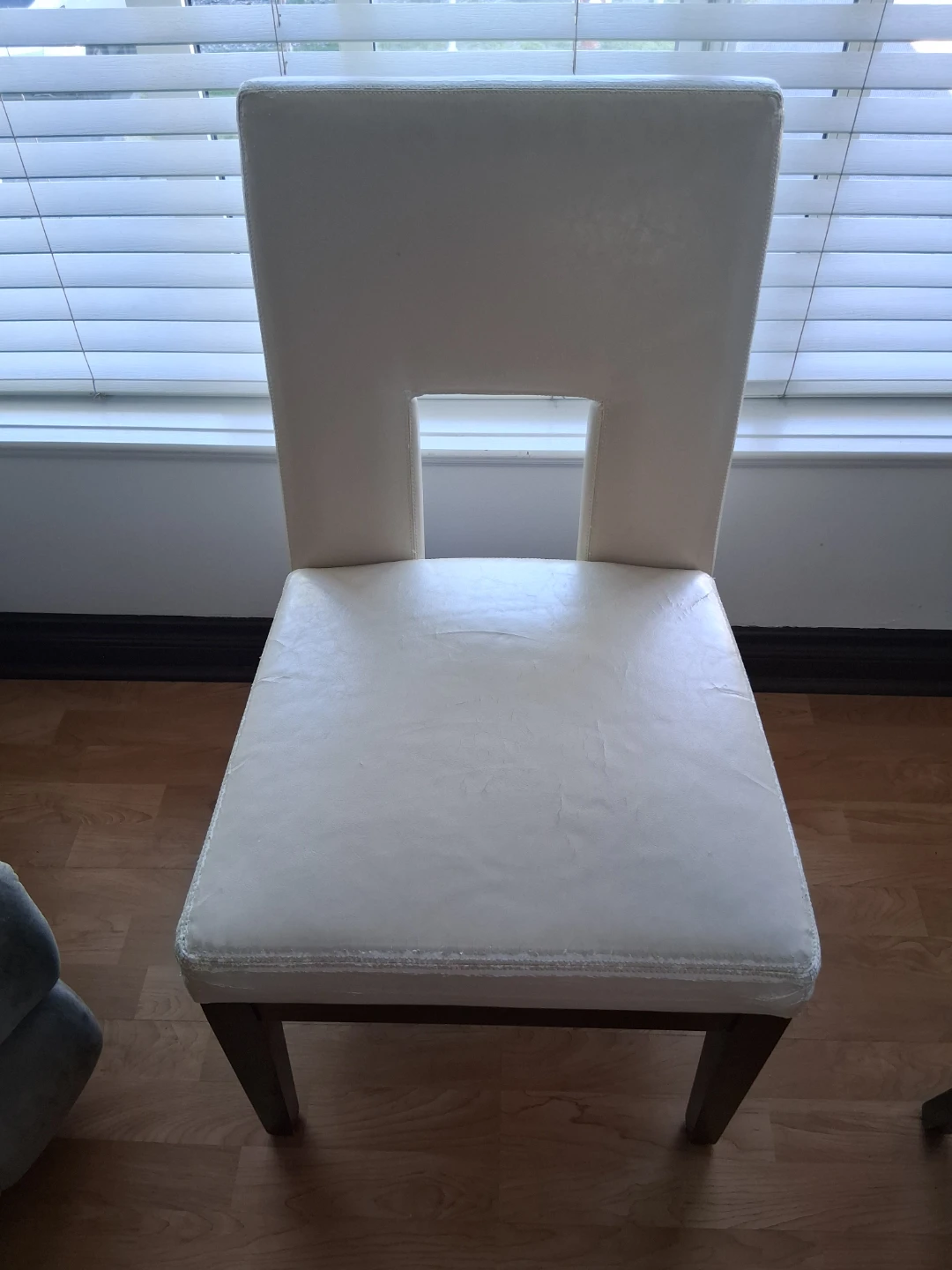 Pair of Cream Upholstered Dining Chairs