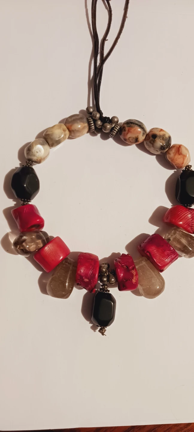 Genuine Stones Beaded Statement Necklace - photo 5