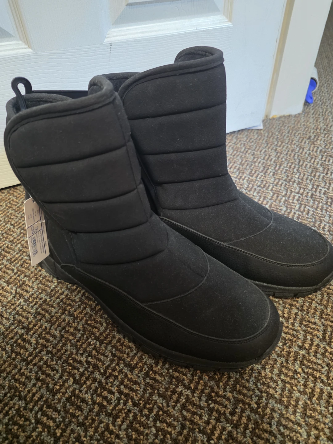 Lands' End Men's Quilted Slip-On Snow Boots Black - photo 3