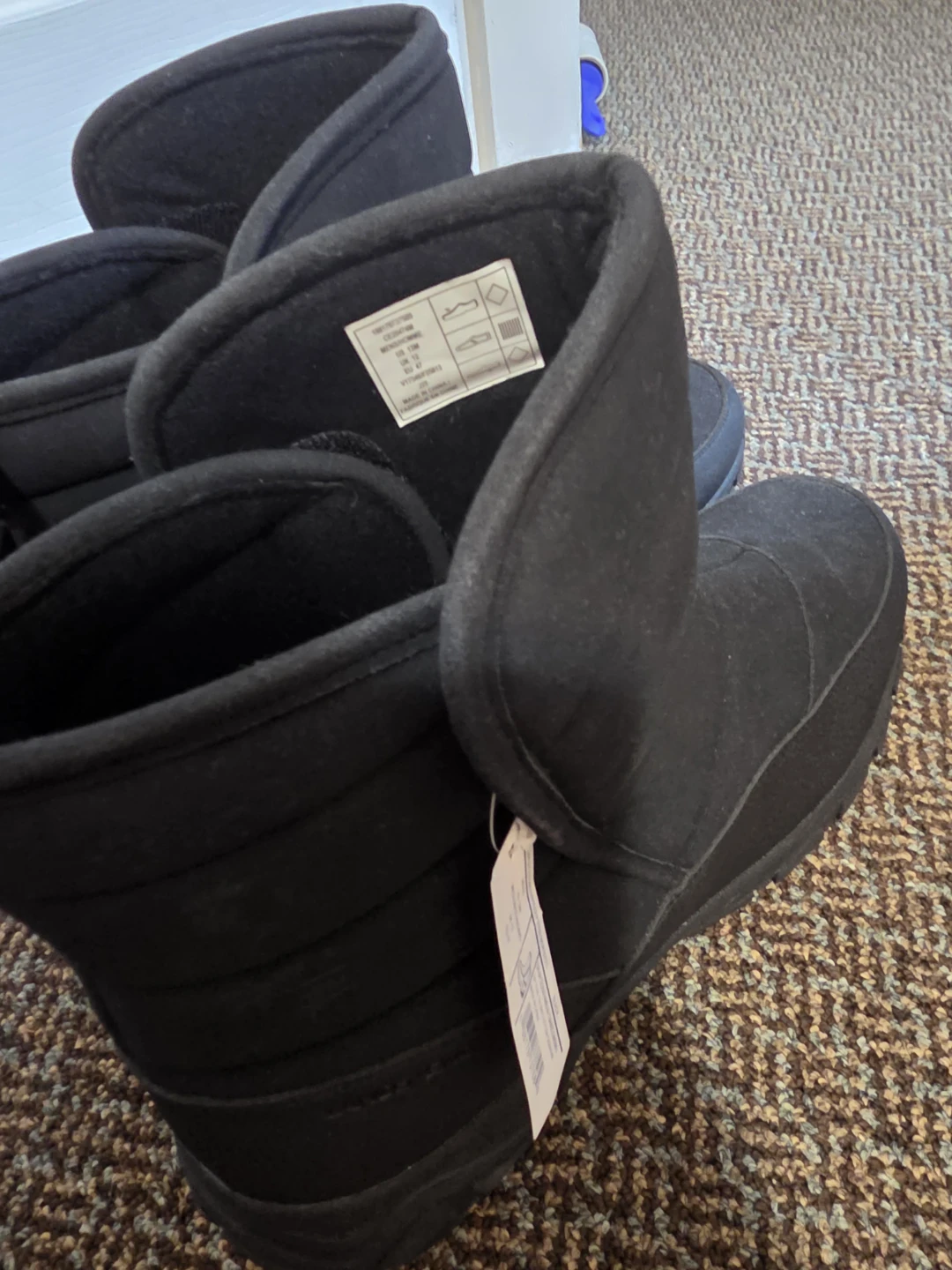 Lands' End Men's Quilted Slip-On Snow Boots Black - photo 4