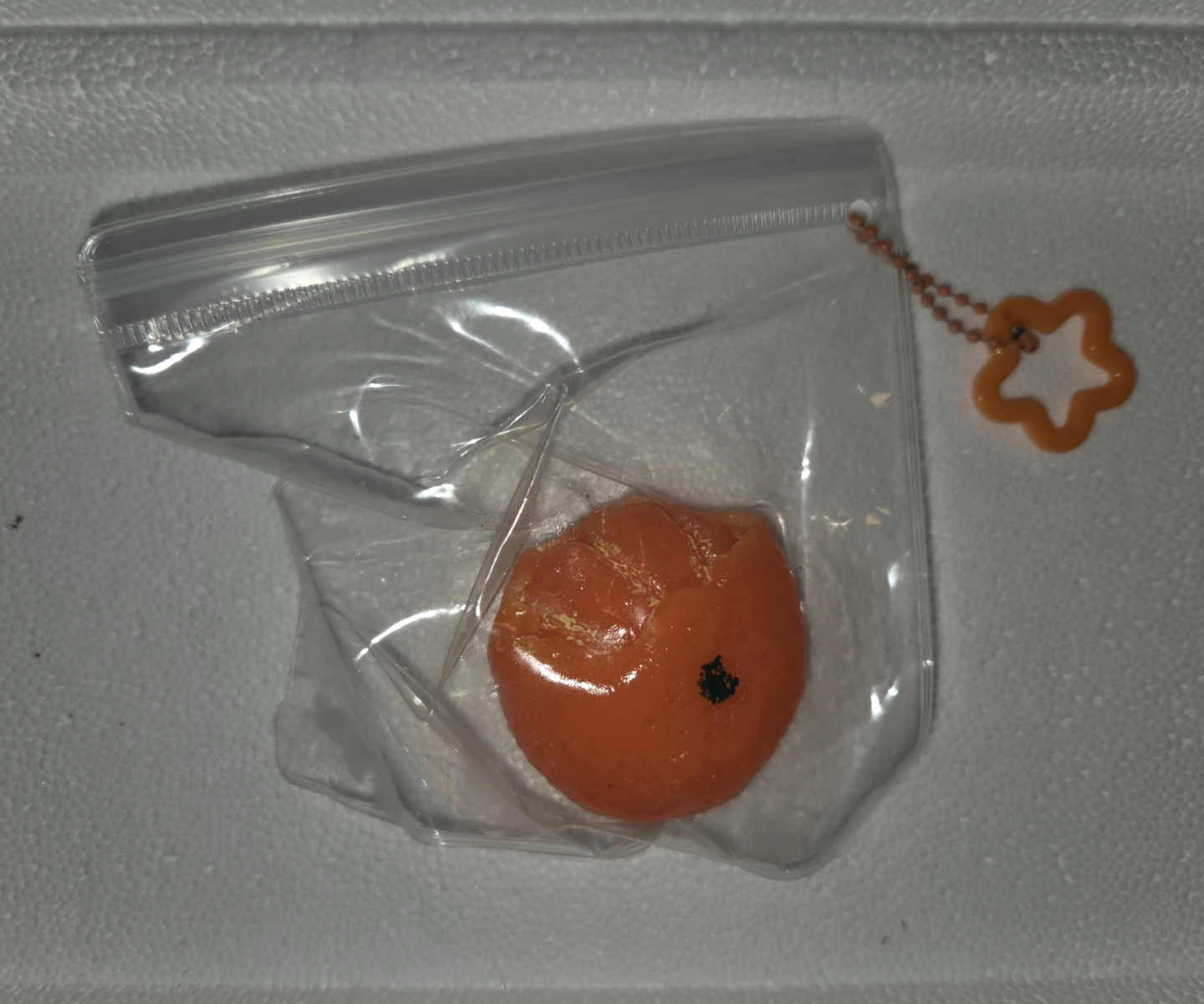 Orange Slice sticky squishy Keychain Charm