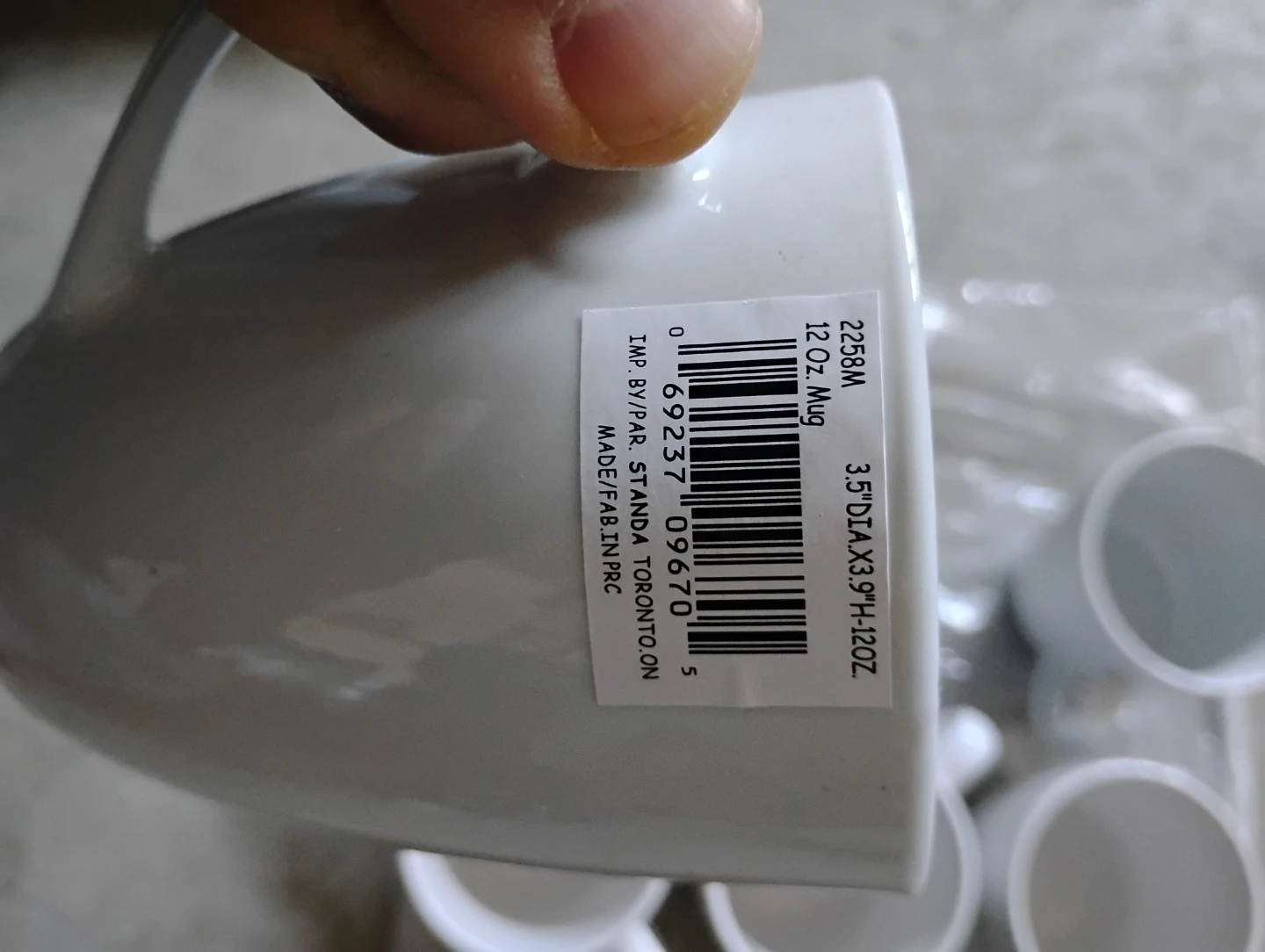 Set of 6 White Ceramic Mugs - photo 3