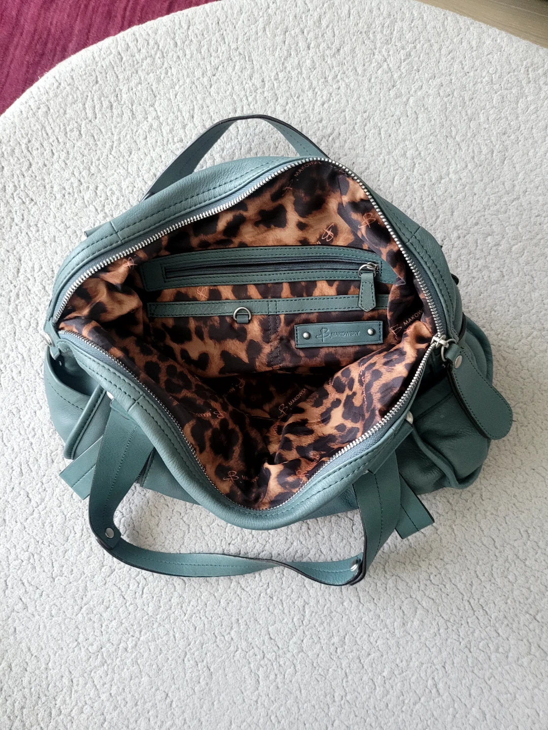 B  Makowsky Teal Leather Bag - photo 3