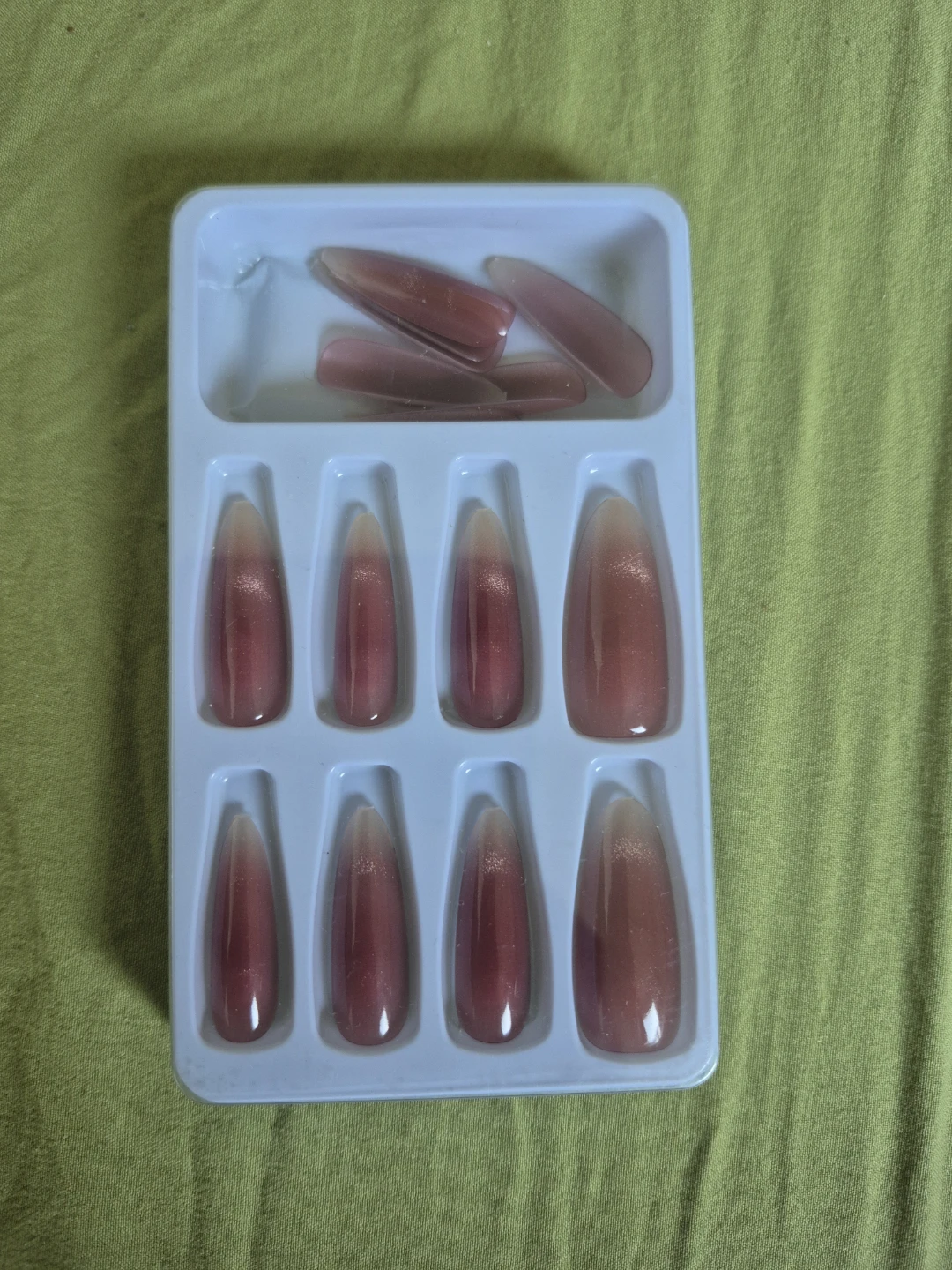 Pink ombre press on nails