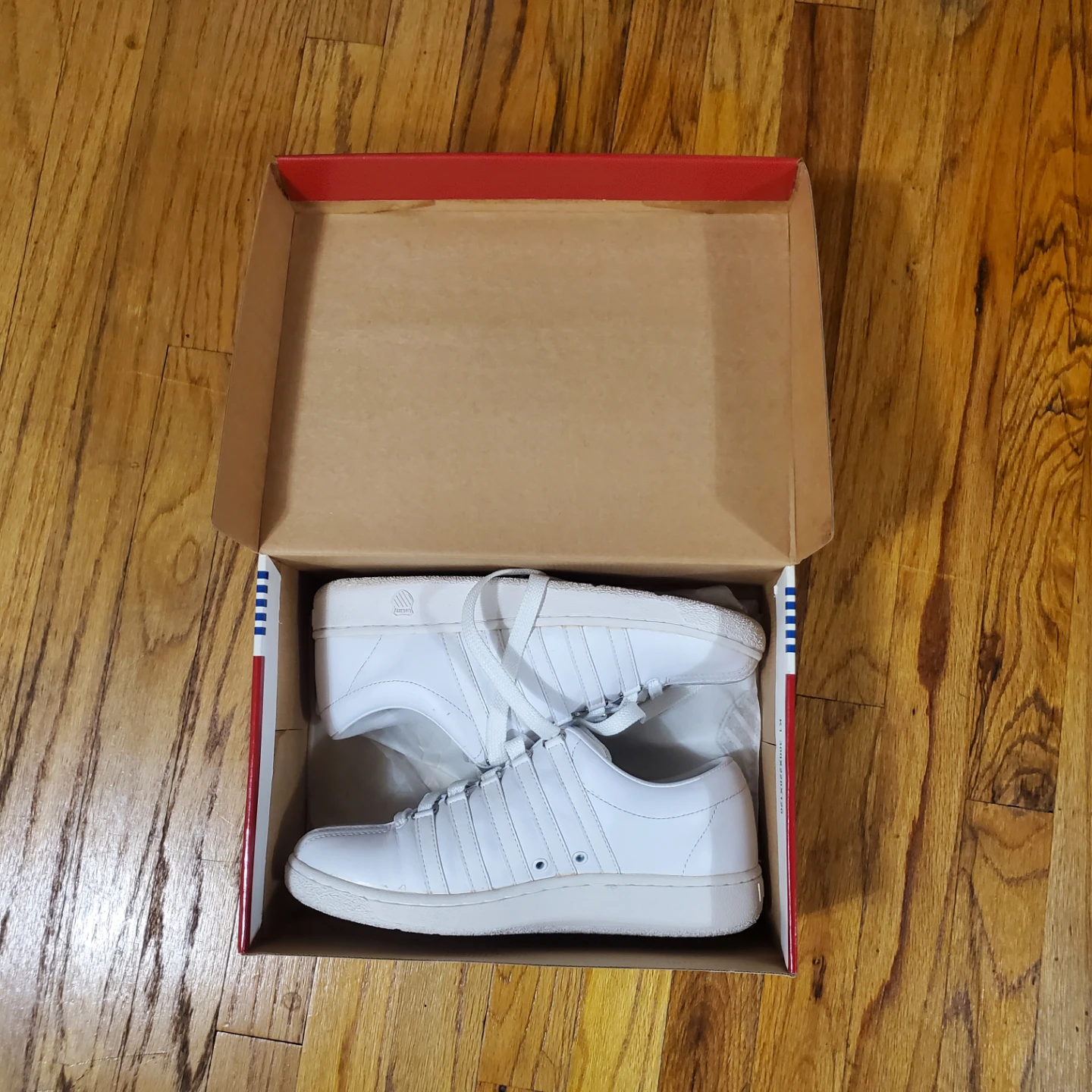 K-Swiss White Leather Sneakers