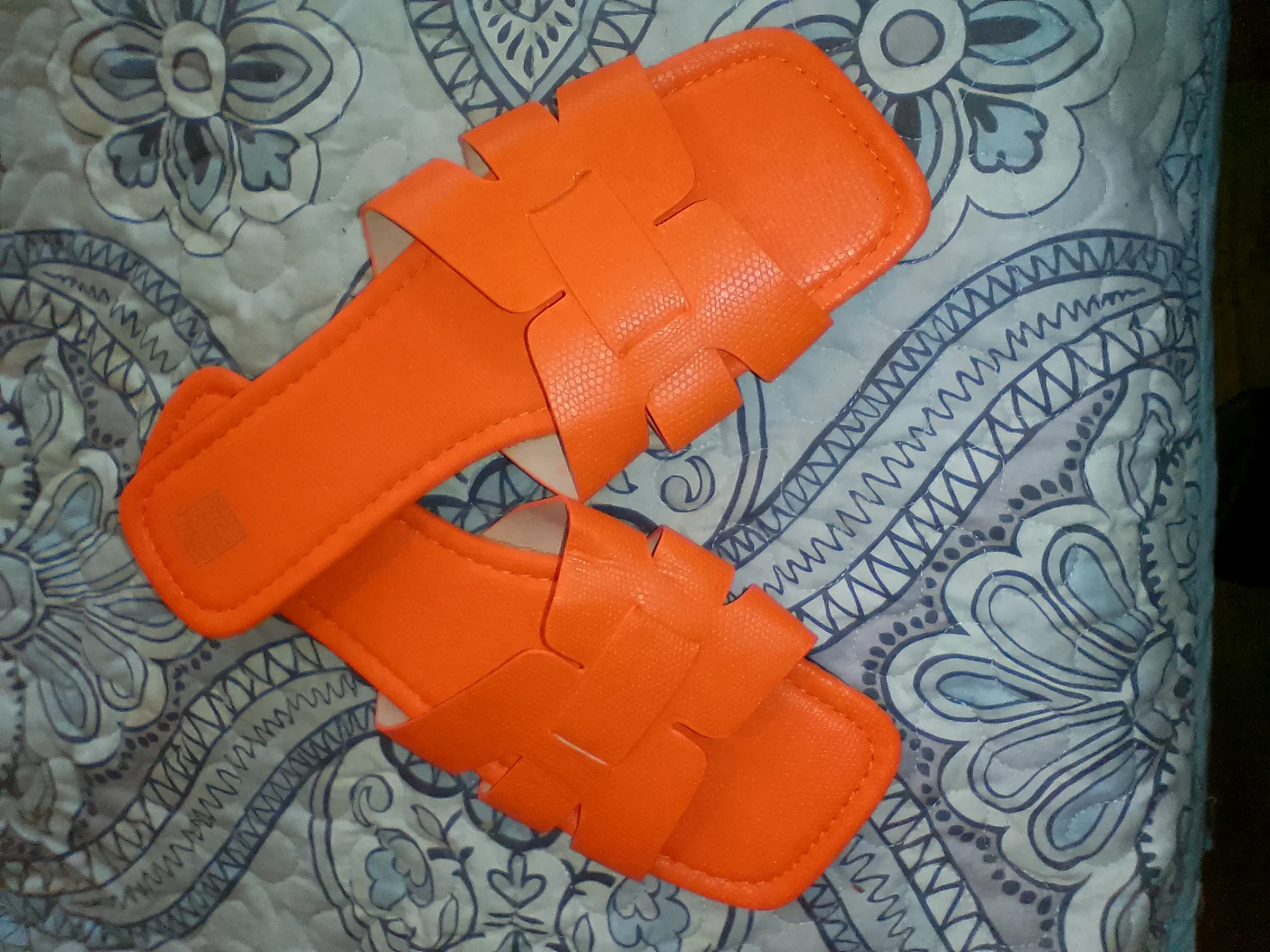 Orange Slip-On Slides