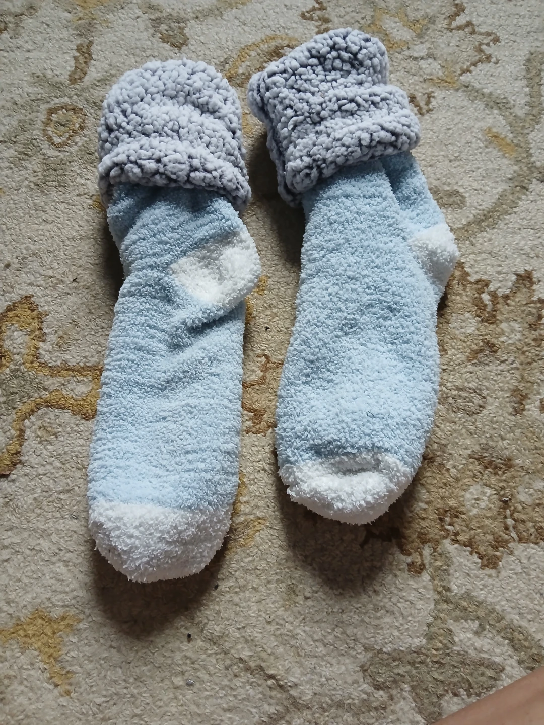 Fuzzy Blue Cozy Slipper Socks - photo 2