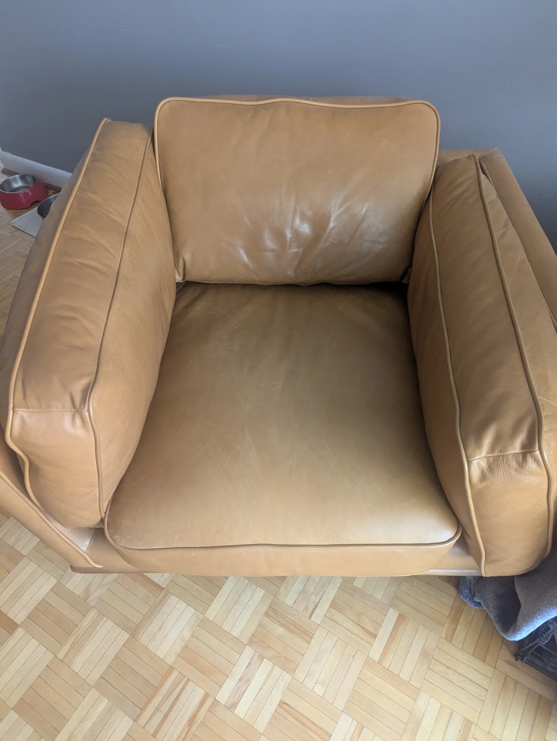 Tan Leather Accent Chair - photo 2