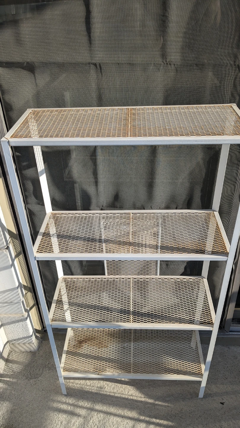 Ikea White Metal 4-Tier Shelf Unit - photo 2