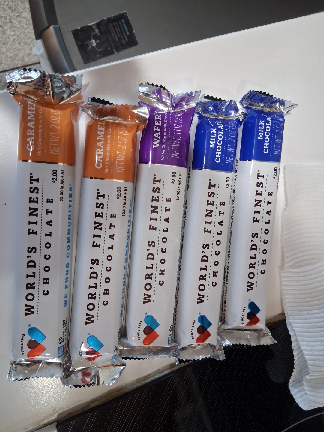 World's Finest Chocolate Bars - Caramel, Wafer, Milk Chocolate
